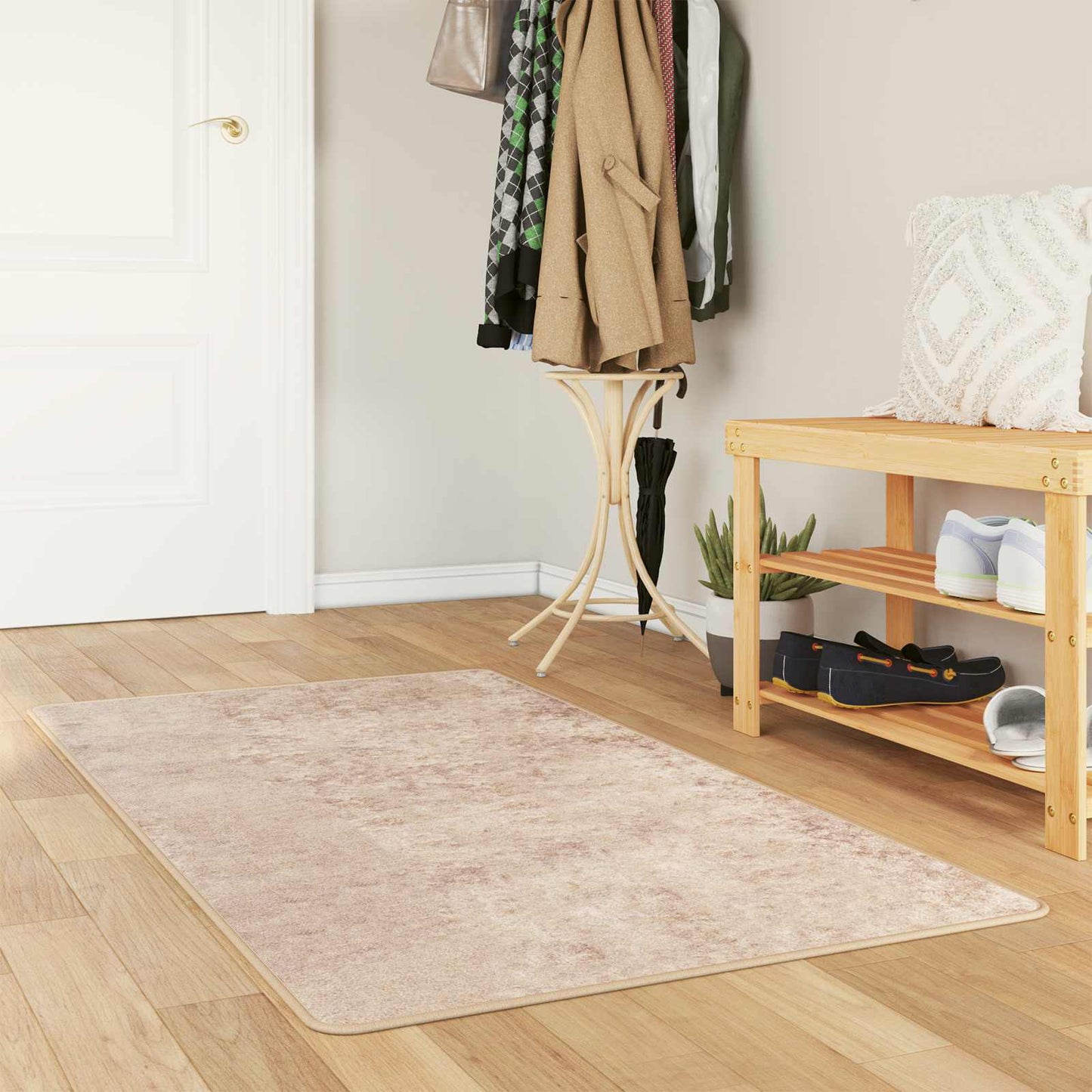 Vloerkleedloper MARSA Beige 100 x 150 cm Polyester en PVC is nu te koop bij PeponiXL, paradijselijk wonen!