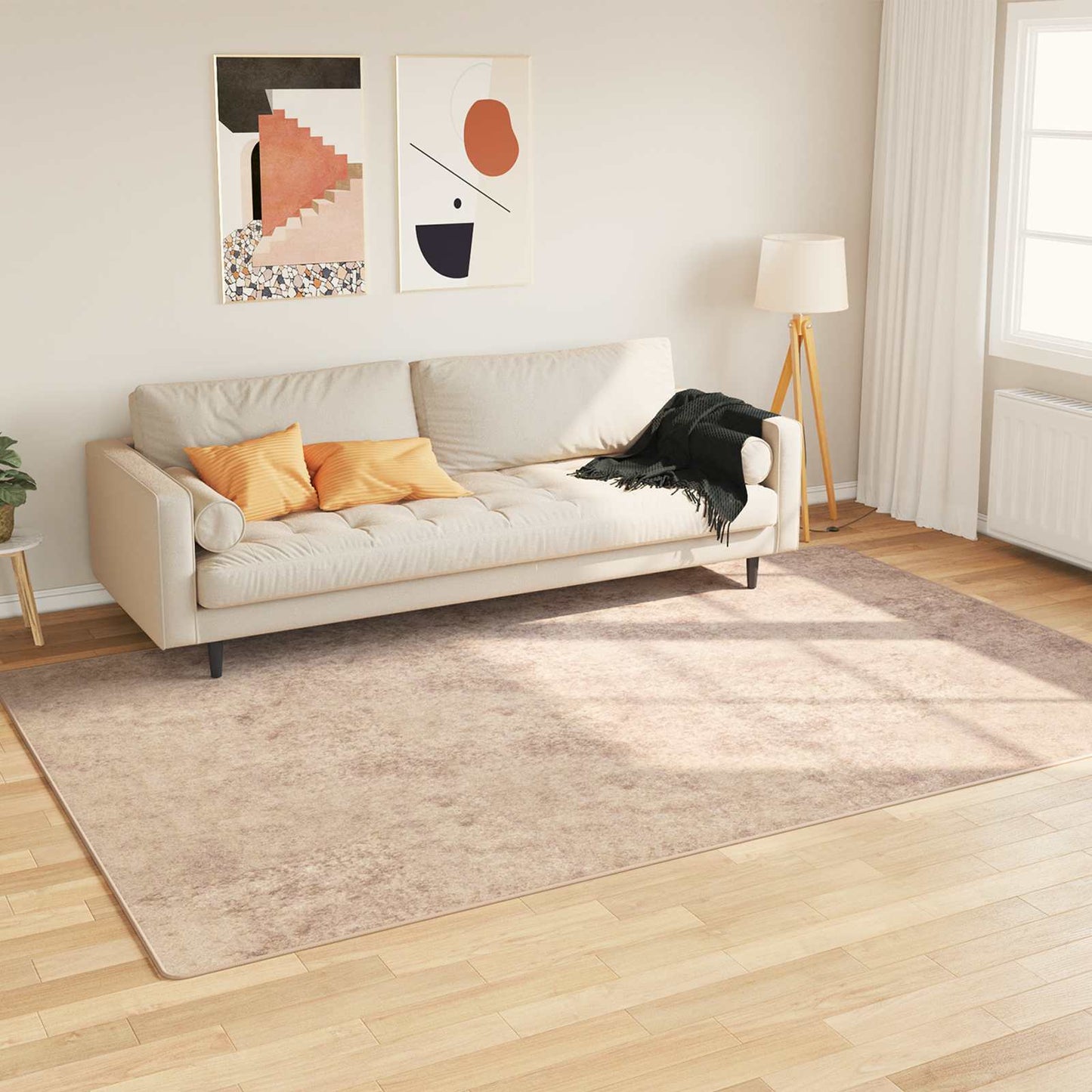 Vloerkleedloper MARSA Beige 150 x 230 cm Polyester en PVC is nu te koop bij PeponiXL, paradijselijk wonen!