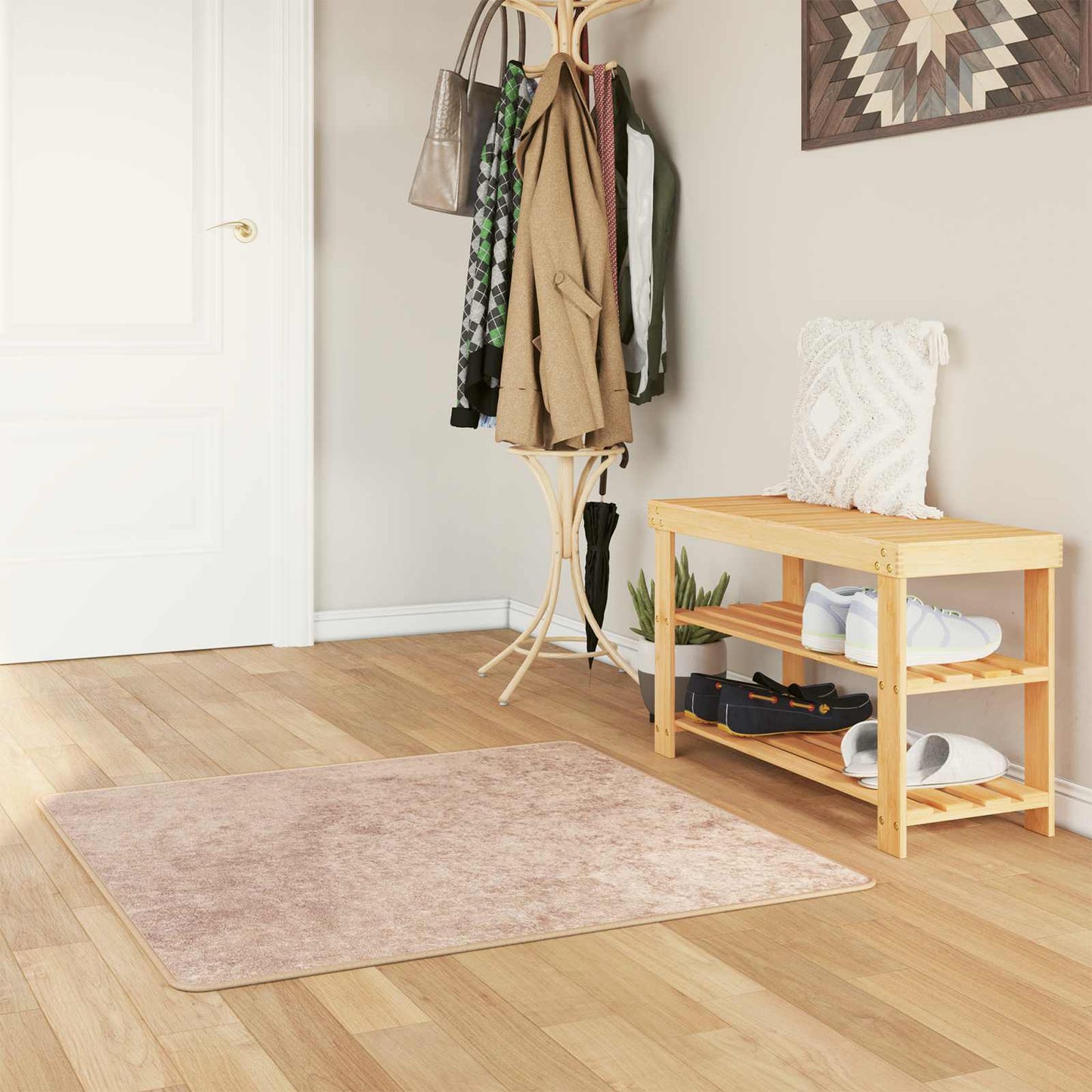 Vloerkleedloper MARSA Zand 100 x 100 cm Polyester en PVC is nu te koop bij PeponiXL, paradijselijk wonen!