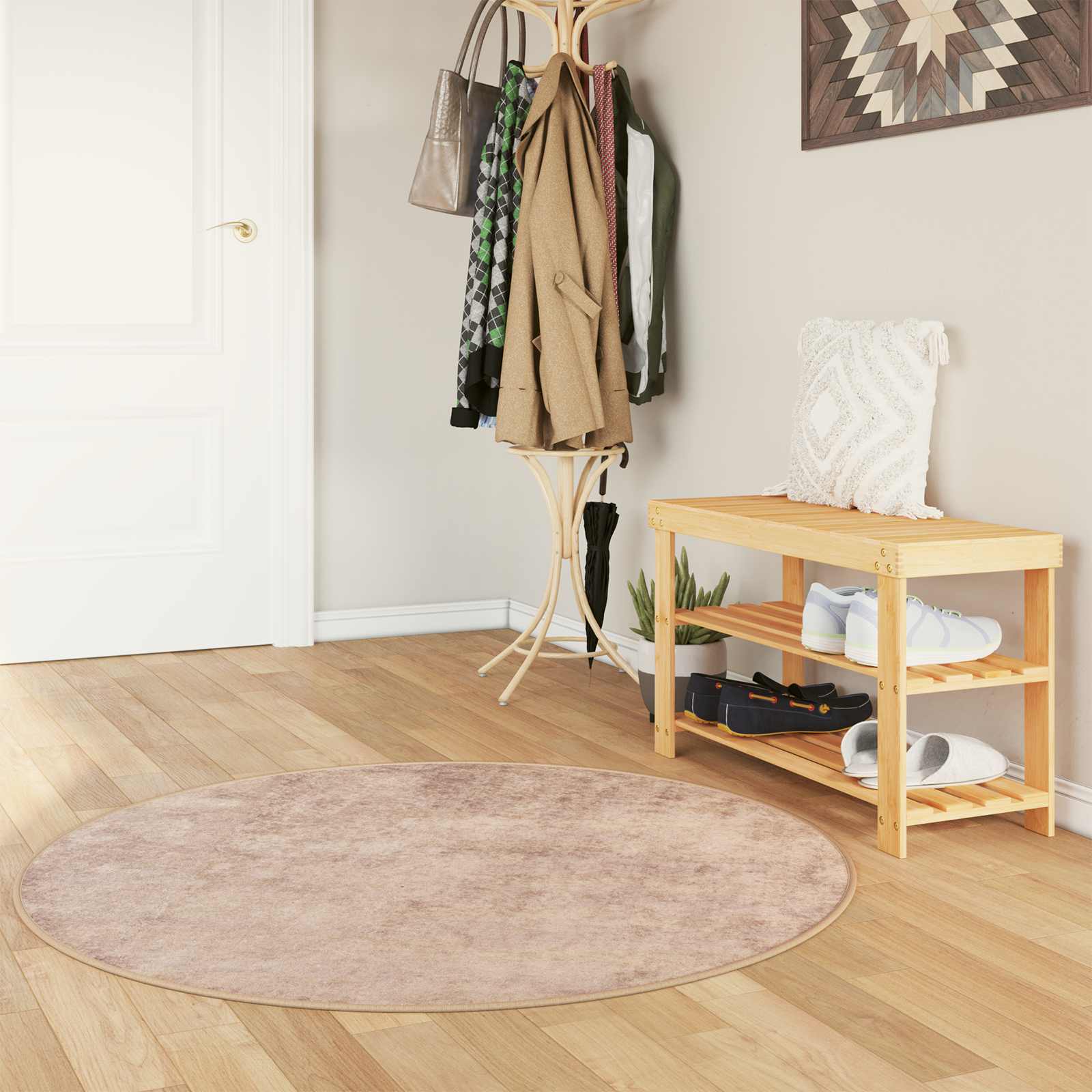 Vloerkleedloper MARSA Zand 120 x 120 cm Polyester en PVC is nu te koop bij PeponiXL, paradijselijk wonen!