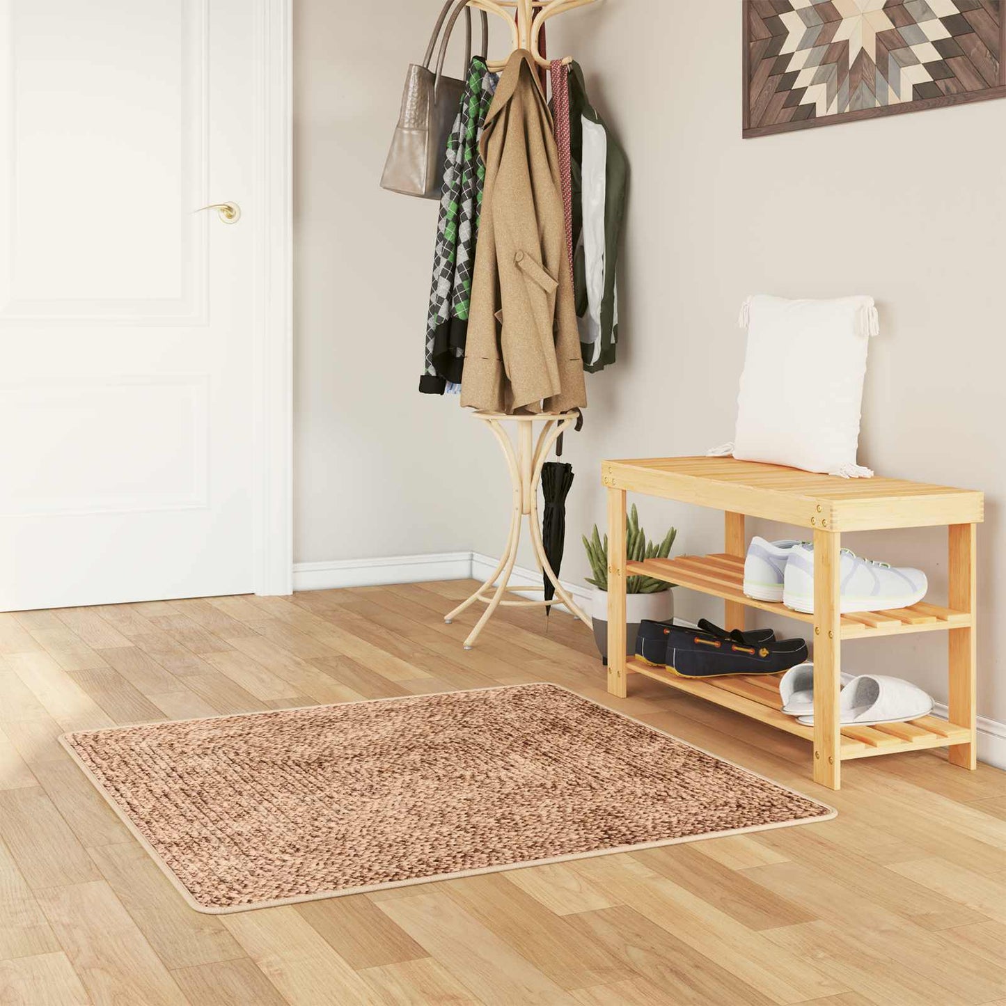 Vloerkleedloper MARSA Geel 100 x 100 cm Polyester en PVC is nu te koop bij PeponiXL, paradijselijk wonen!