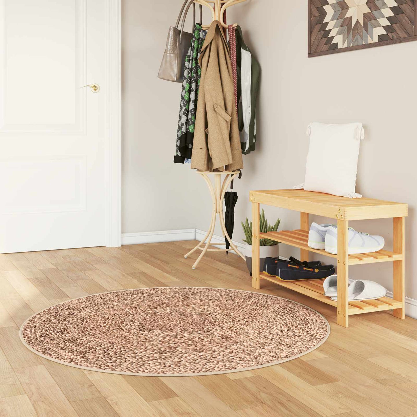 Vloerkleedloper MARSA Geel 120 x 120 cm Polyester en PVC is nu te koop bij PeponiXL, paradijselijk wonen!