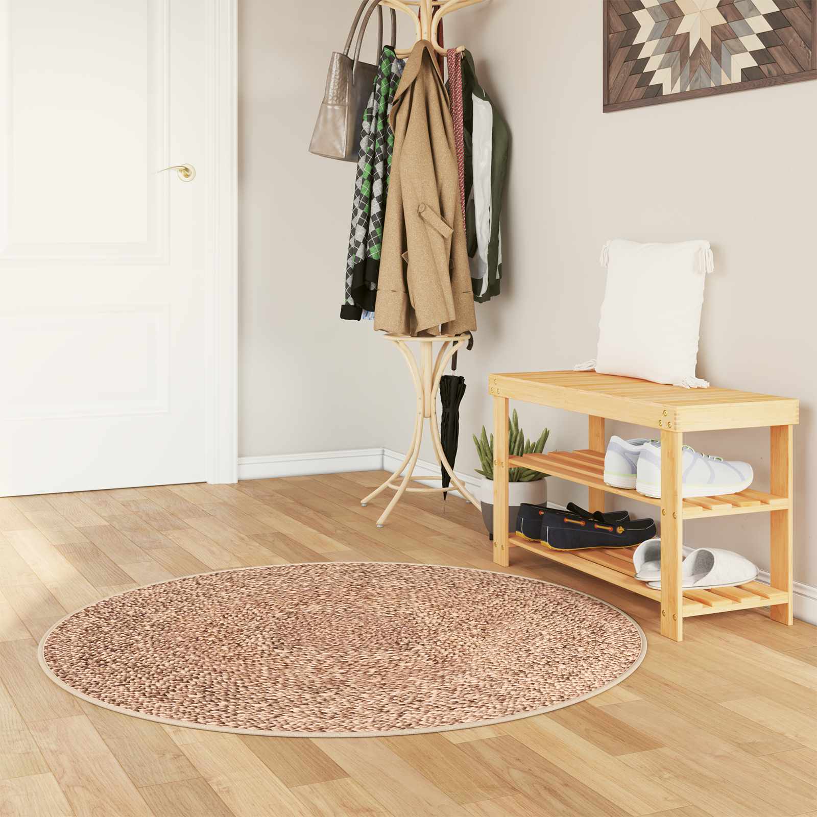 Vloerkleedloper MARSA Geel 120 x 120 cm Polyester en PVC is nu te koop bij PeponiXL, paradijselijk wonen!
