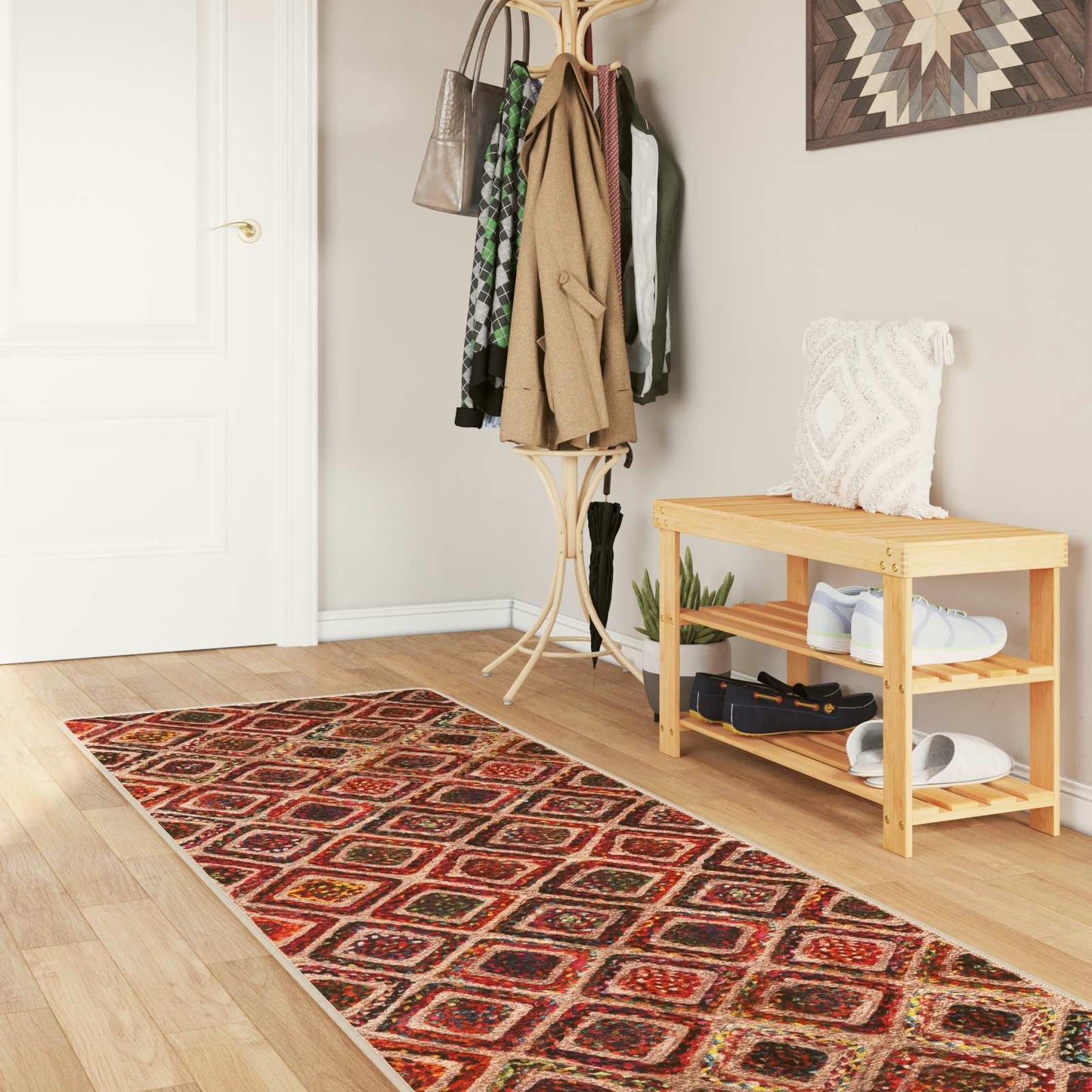 Vloerkleedloper MARSA Multikleur 80 x 350 cm Polyester en PVC is nu te koop bij PeponiXL, paradijselijk wonen!