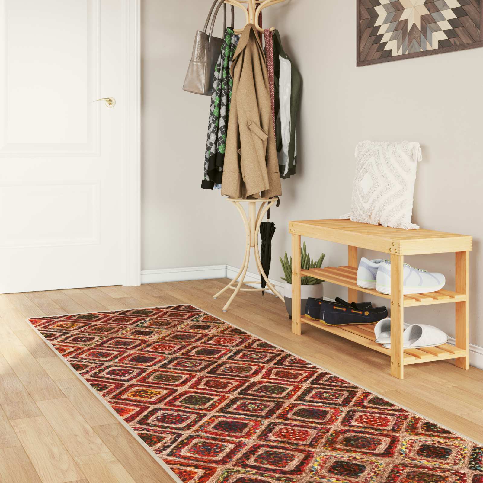 Vloerkleedloper MARSA Multikleur 80 x 350 cm Polyester en PVC is nu te koop bij PeponiXL, paradijselijk wonen!