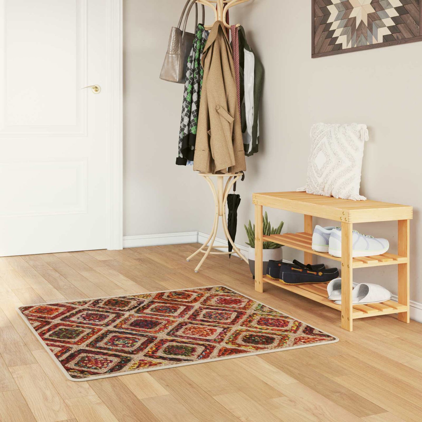 Vloerkleedloper MARSA Multikleur 100 x 100 cm Polyester en PVC is nu te koop bij PeponiXL, paradijselijk wonen!
