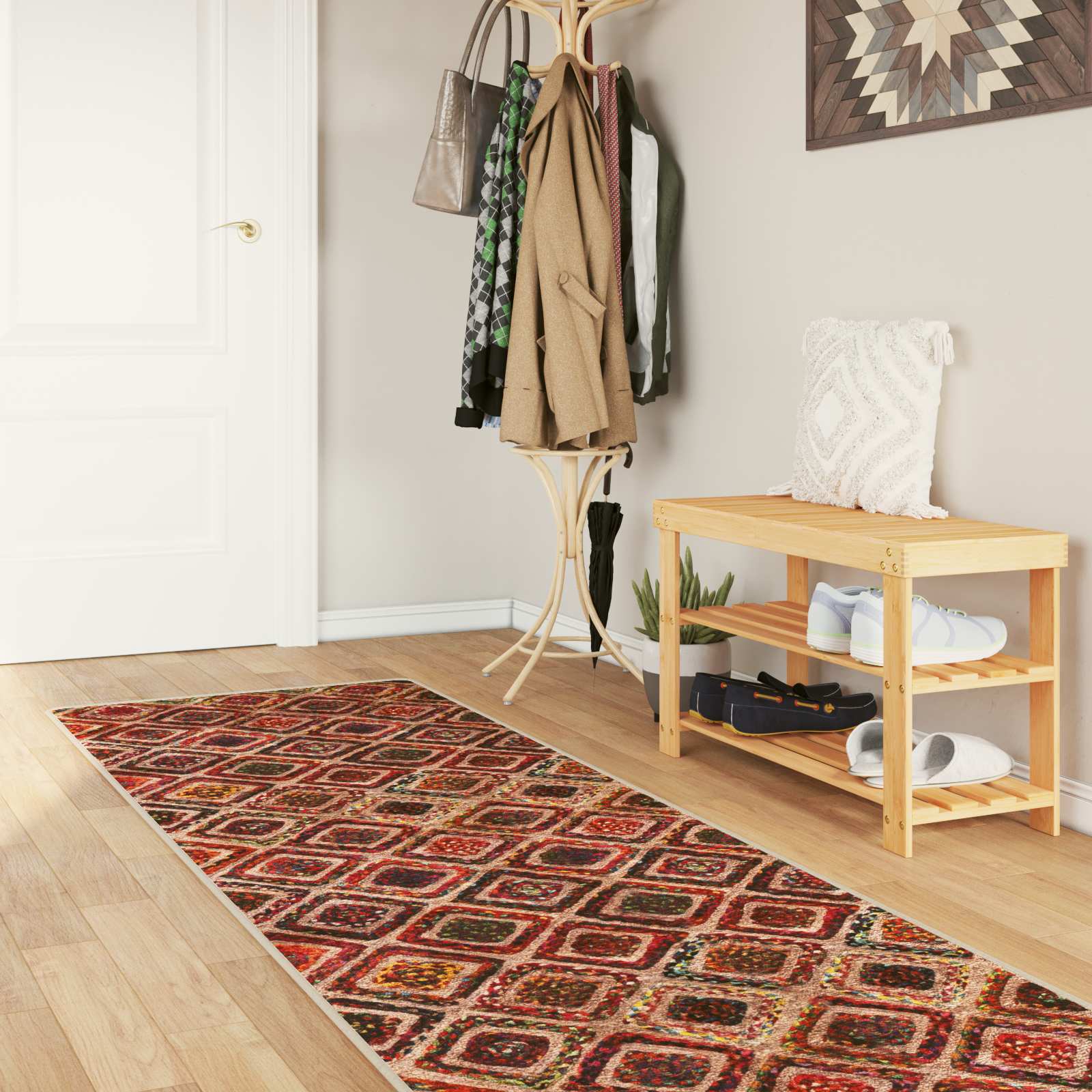 Vloerkleedloper MARSA Multikleur 100 x 400 cm Polyester en PVC is nu te koop bij PeponiXL, paradijselijk wonen!