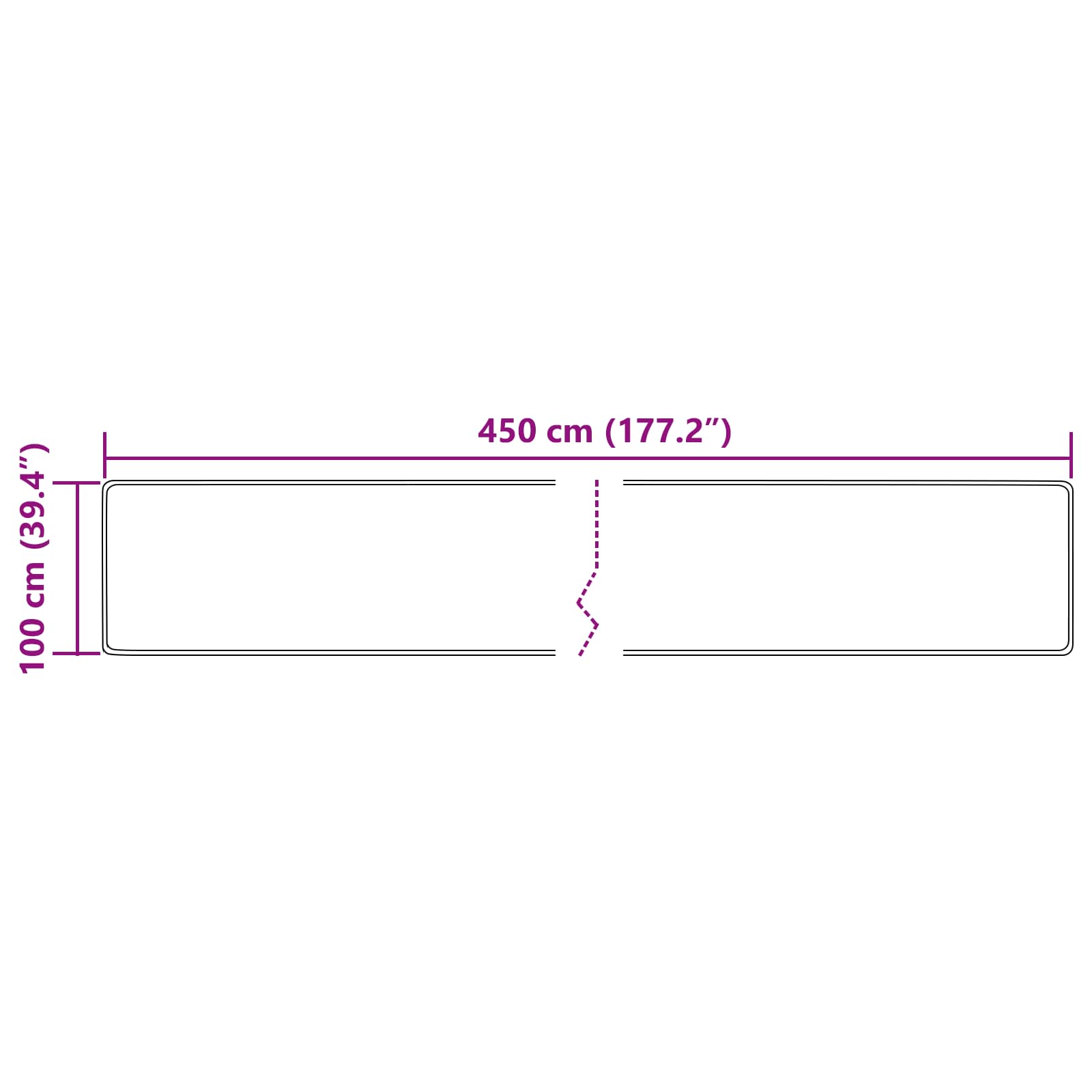 Vloerkleedloper MARSA Multikleur 100 x 450 cm Polyester en PVC is nu te koop bij PeponiXL, paradijselijk wonen!