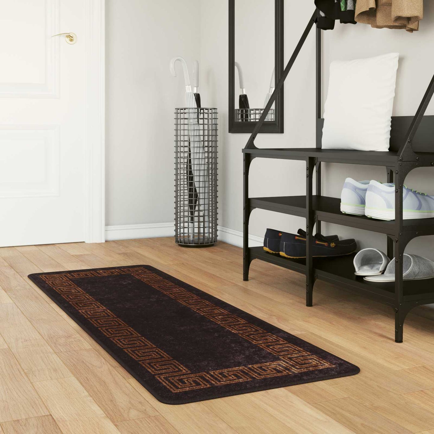 Vloerkleedloper MARSA Zwart 50 x 100 cm Polyester en PVC is nu te koop bij PeponiXL, paradijselijk wonen!