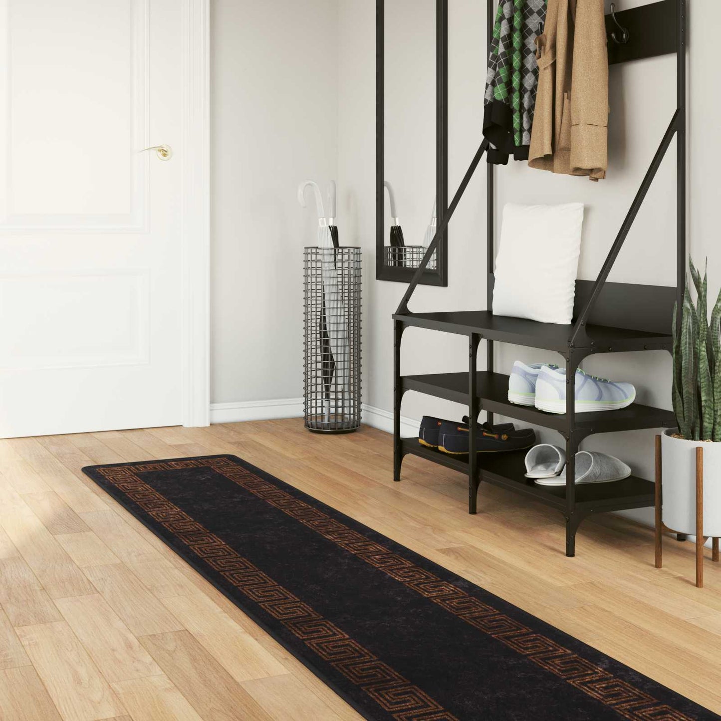 Vloerkleedloper MARSA Zwart 50 x 400 cm Polyester en PVC is nu te koop bij PeponiXL, paradijselijk wonen!