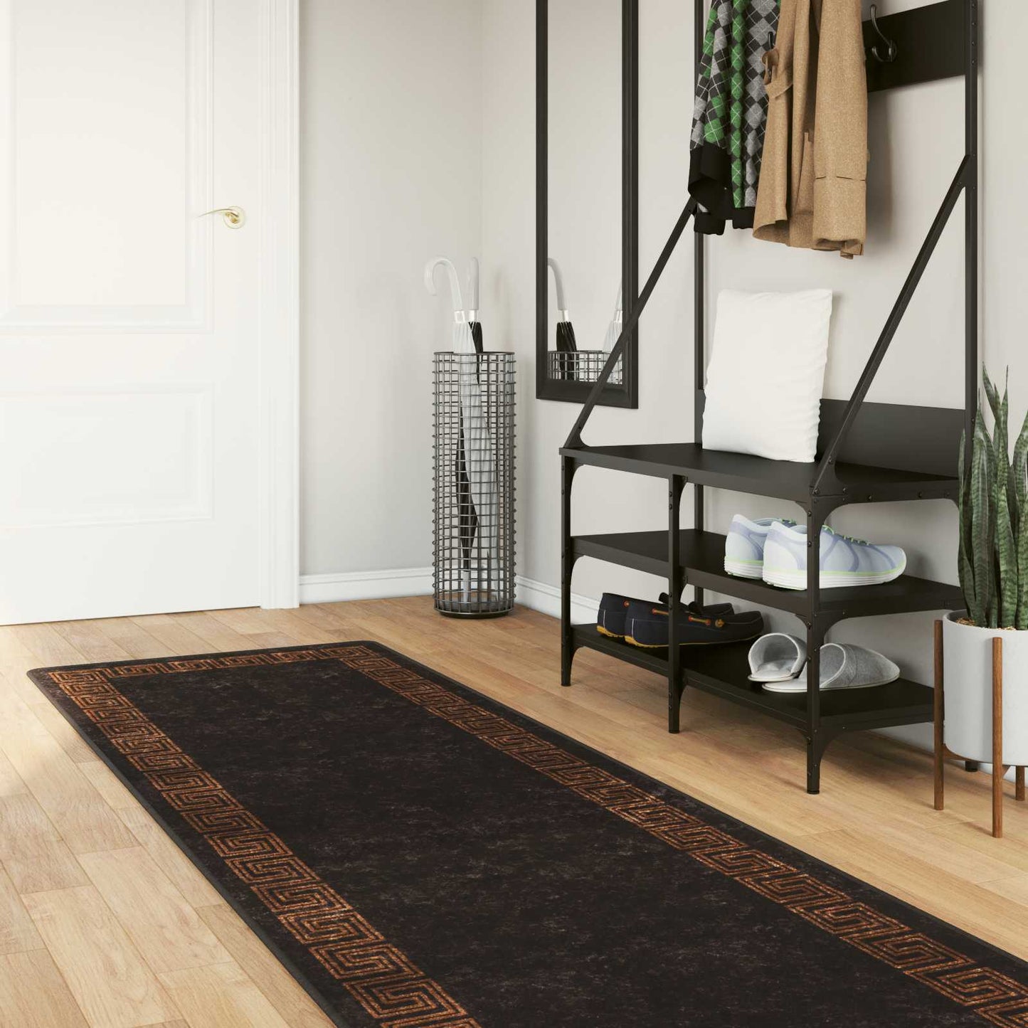 Vloerkleedloper MARSA Zwart 80 x 350 cm Polyester en PVC is nu te koop bij PeponiXL, paradijselijk wonen!