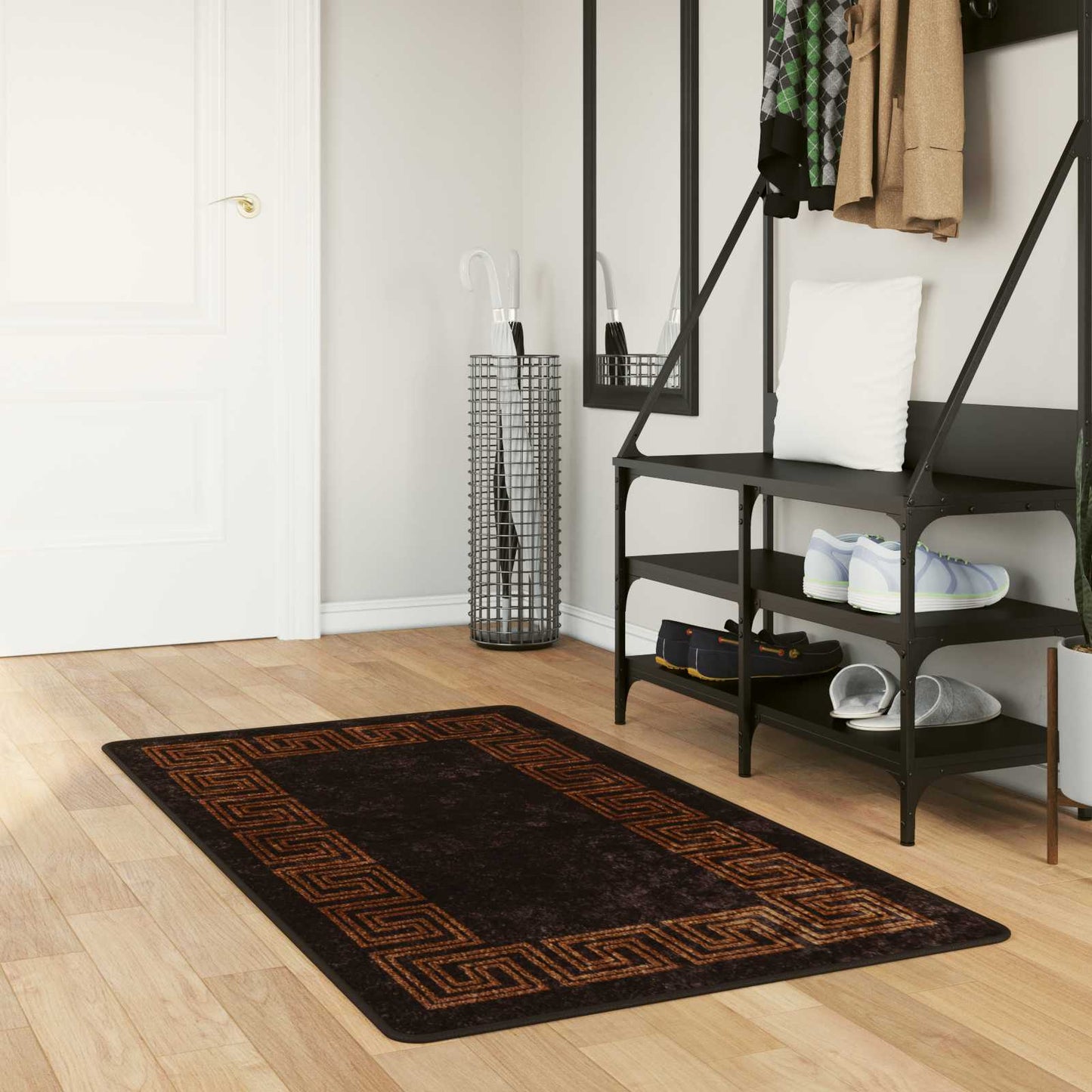 Vloerkleedloper MARSA Zwart 100 x 150 cm Polyester en PVC is nu te koop bij PeponiXL, paradijselijk wonen!