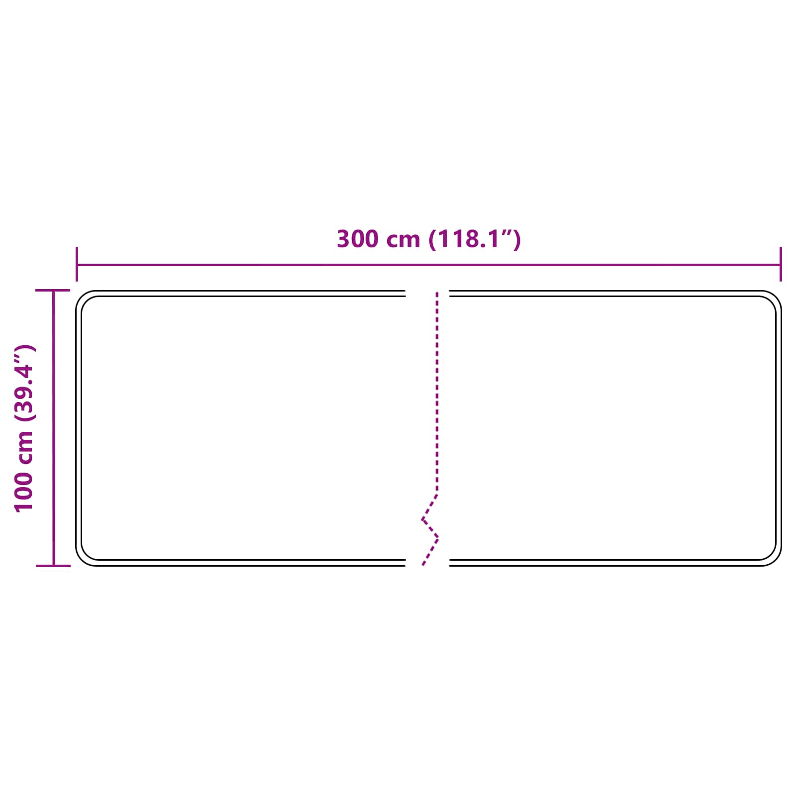 Vloerkleedloper MARSA Zwart 100 x 300 cm Polyester en PVC is nu te koop bij PeponiXL, paradijselijk wonen!