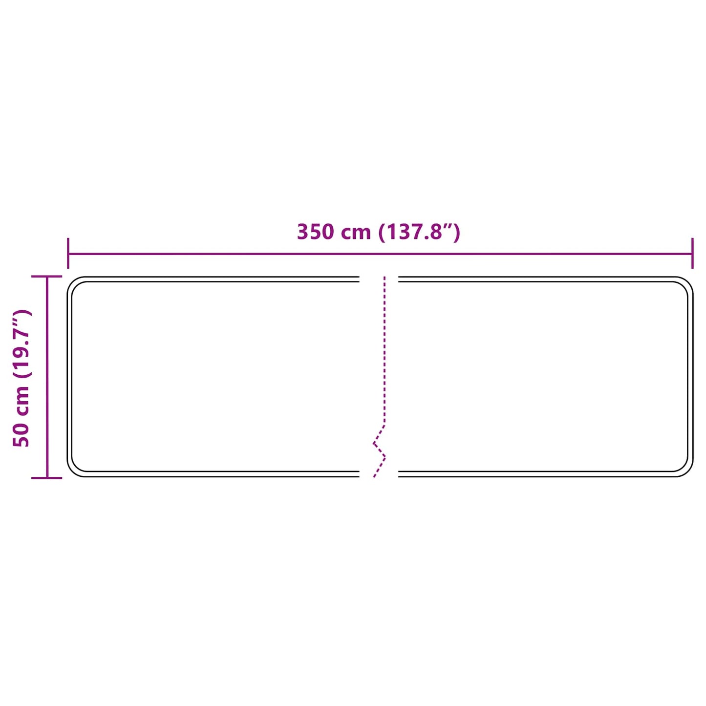 Vloerkleedloper MARSA Wit 50 x 350 cm Polyester en PVC is nu te koop bij PeponiXL, paradijselijk wonen!
