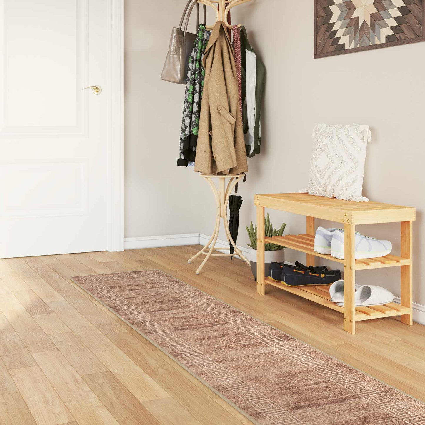 Vloerkleedloper MARSA Wit 50 x 400 cm Polyester en PVC is nu te koop bij PeponiXL, paradijselijk wonen!