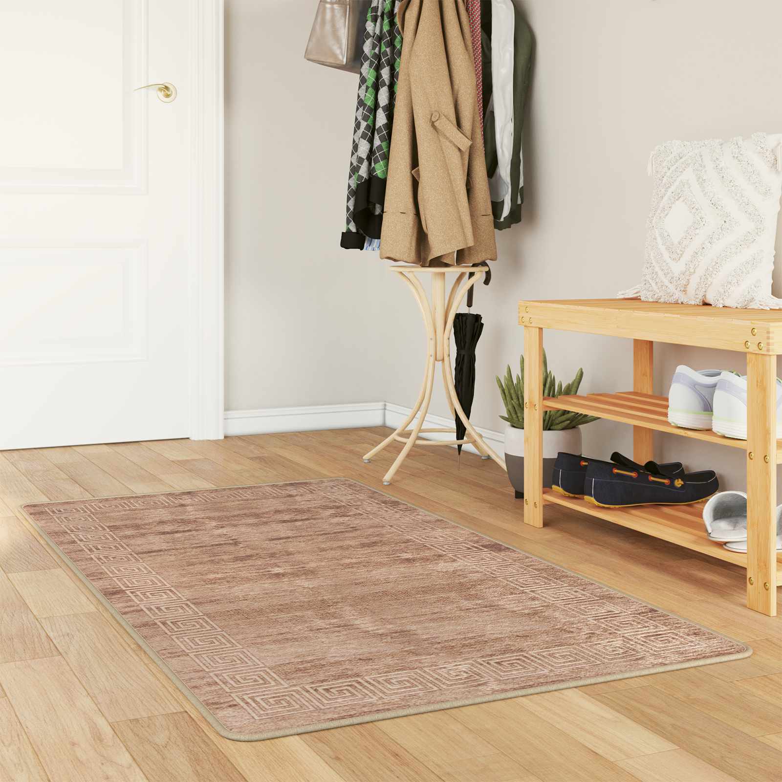 Vloerkleedloper MARSA Wit 80 x 100 cm Polyester en PVC is nu te koop bij PeponiXL, paradijselijk wonen!