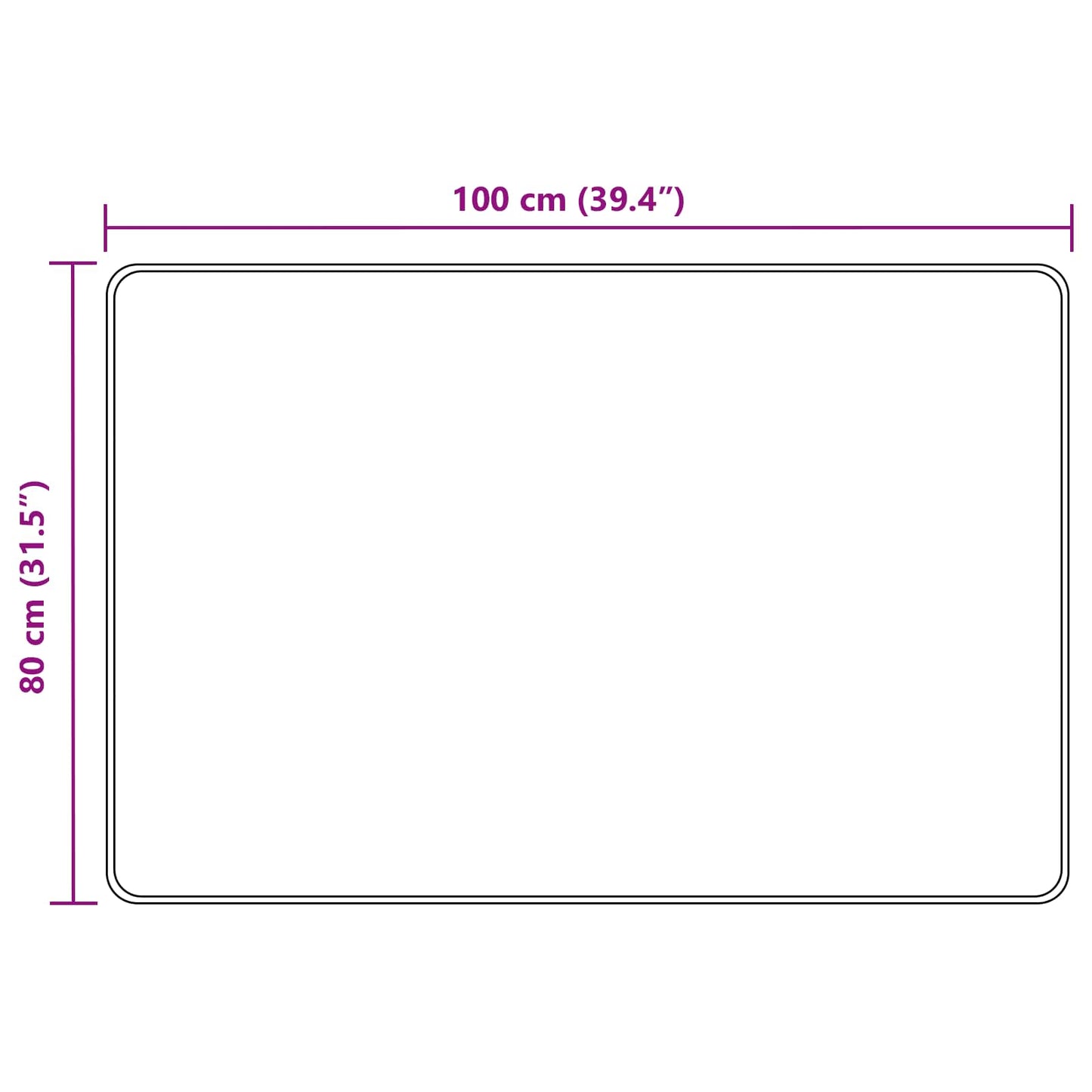 Vloerkleedloper MARSA Wit 80 x 100 cm Polyester en PVC is nu te koop bij PeponiXL, paradijselijk wonen!