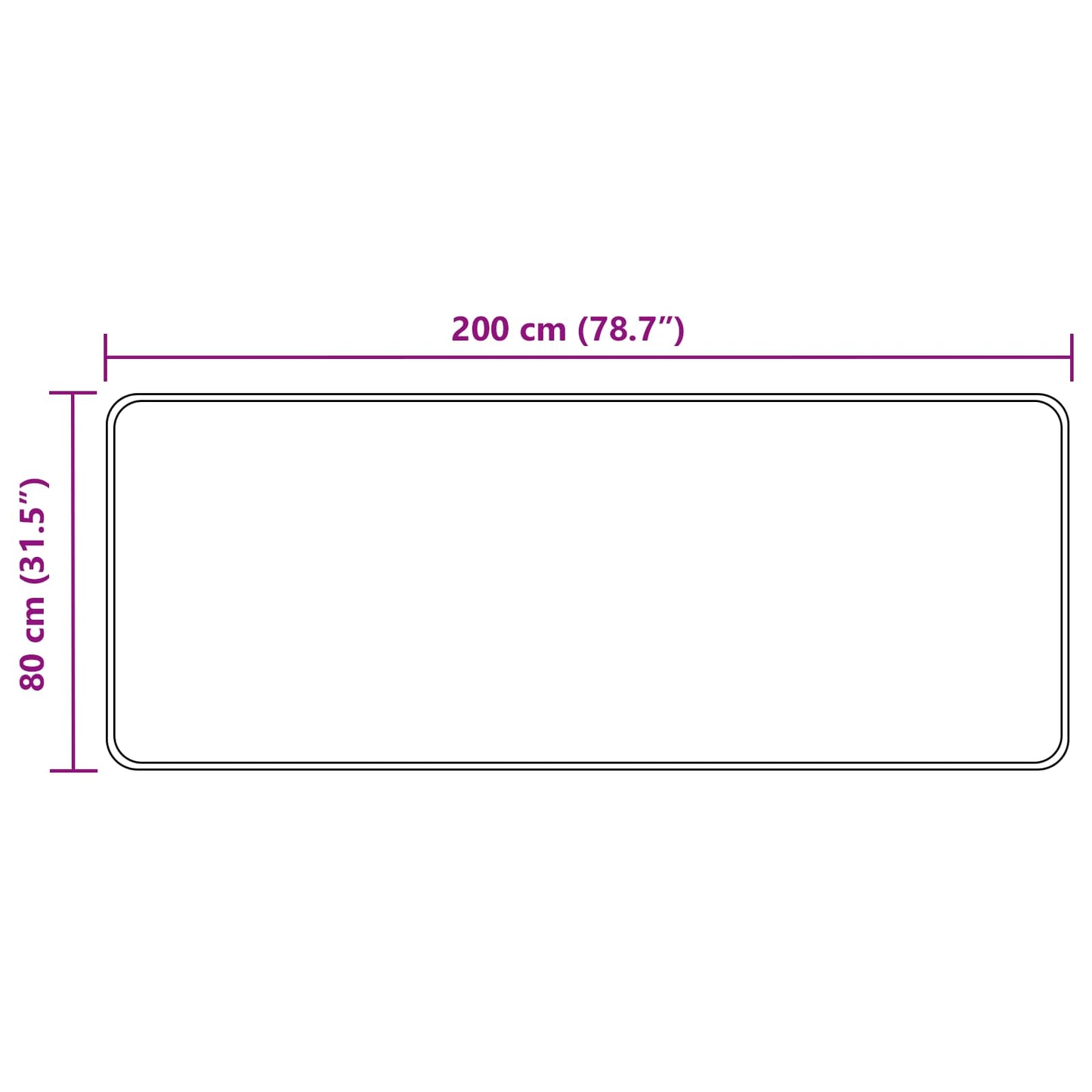Vloerkleedloper MARSA Wit 80 x 200 cm Polyester en PVC is nu te koop bij PeponiXL, paradijselijk wonen!