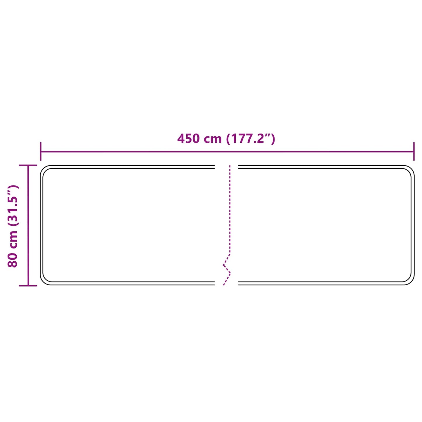 Vloerkleedloper MARSA Wit 80 x 450 cm Polyester en PVC is nu te koop bij PeponiXL, paradijselijk wonen!