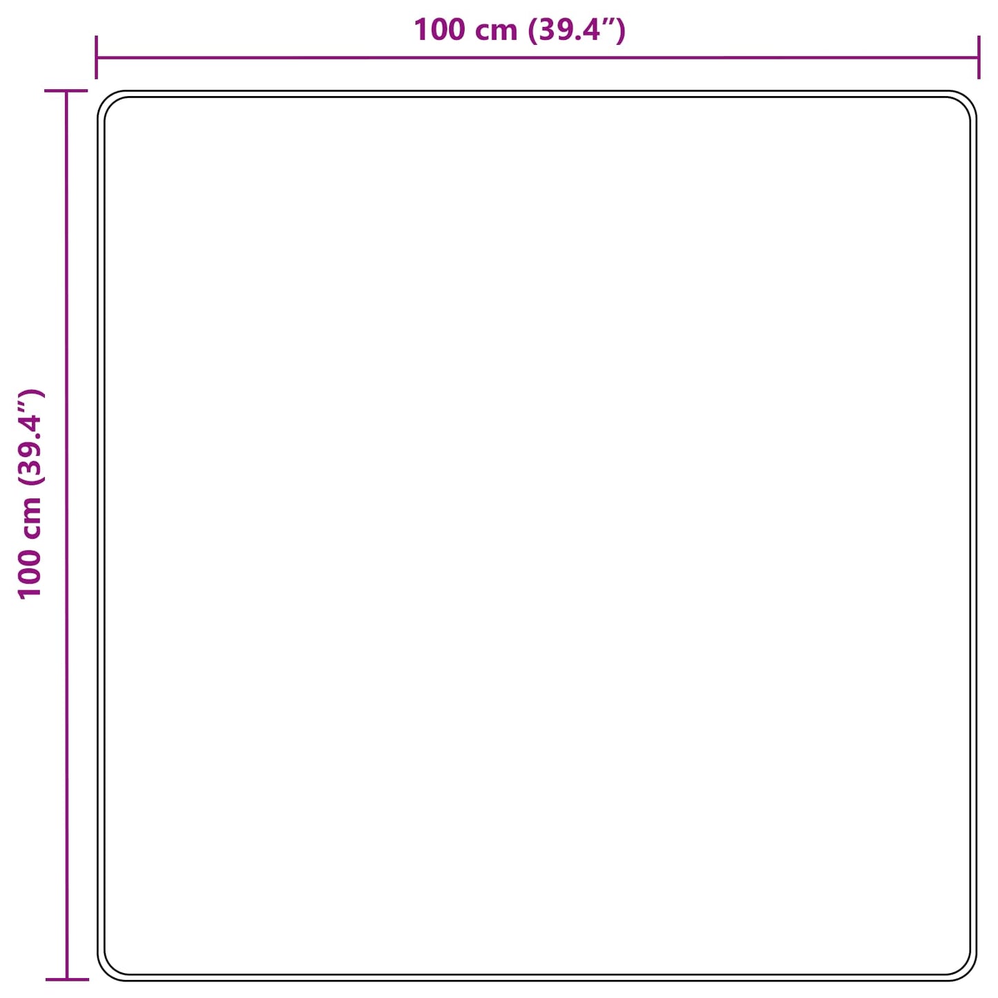 Vloerkleedloper MARSA Wit 100 x 100 cm Polyester en PVC is nu te koop bij PeponiXL, paradijselijk wonen!