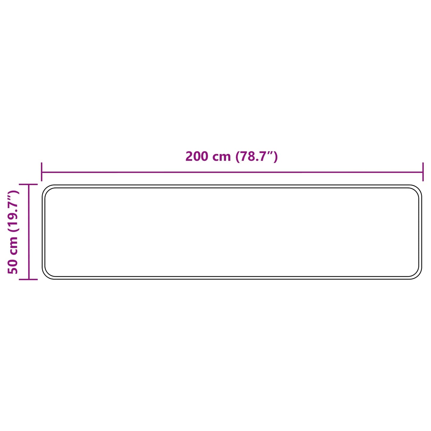 Vloerkleedloper MARSA Zwart 50 x 200 cm Polyester en PVC is nu te koop bij PeponiXL, paradijselijk wonen!