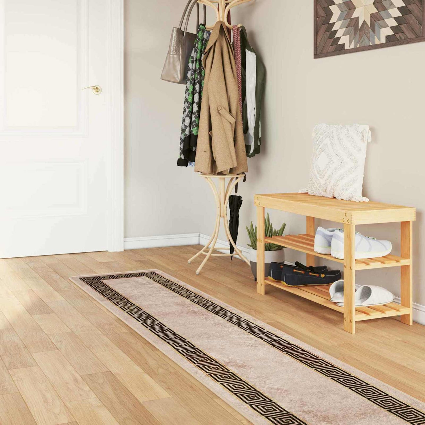 Vloerkleedloper MARSA Zwart 50 x 250 cm Polyester en PVC is nu te koop bij PeponiXL, paradijselijk wonen!