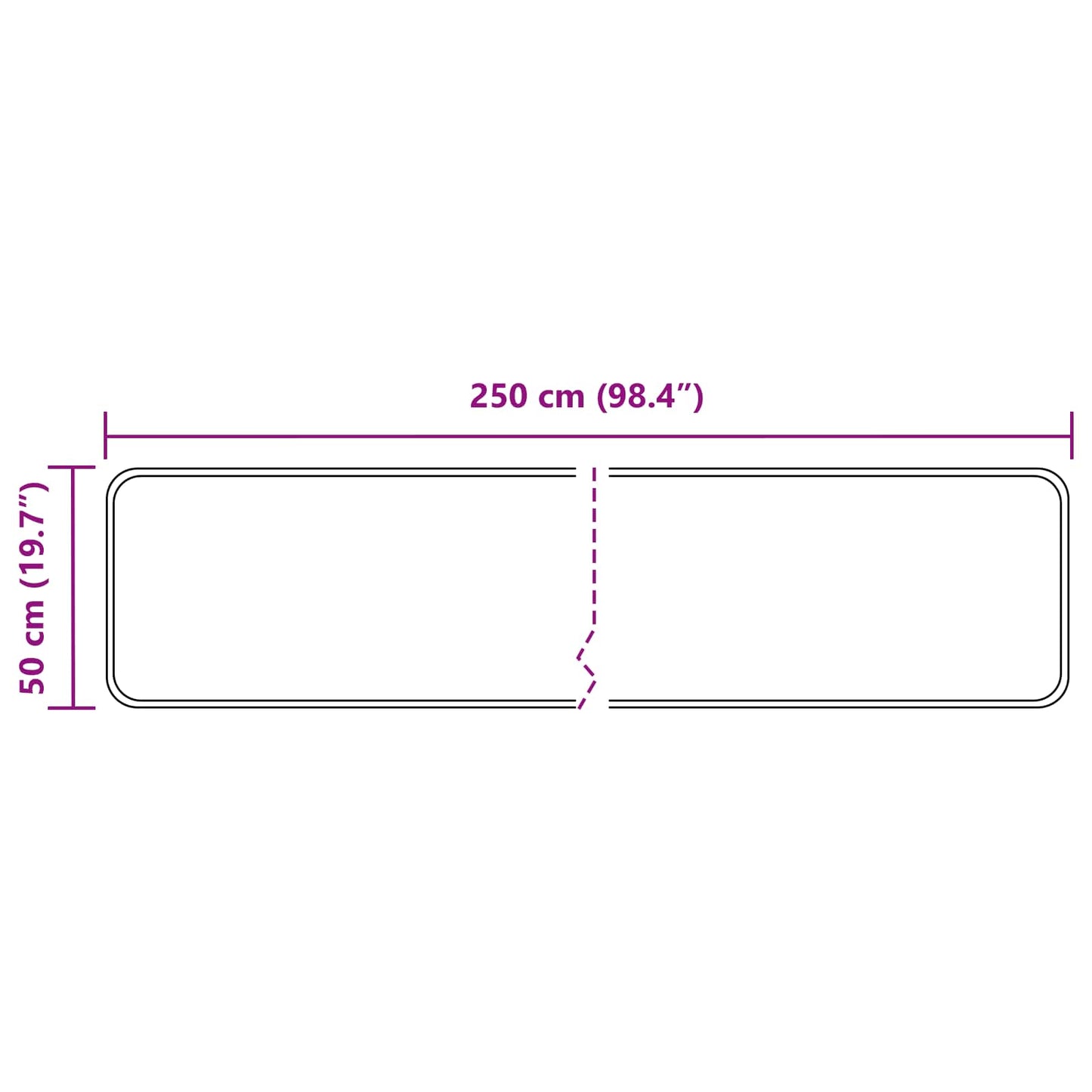 Vloerkleedloper MARSA Zwart 50 x 250 cm Polyester en PVC is nu te koop bij PeponiXL, paradijselijk wonen!