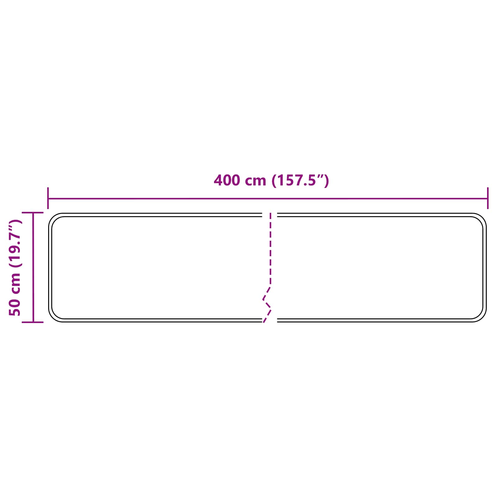 Vloerkleedloper MARSA Zwart 50 x 400 cm Polyester en PVC is nu te koop bij PeponiXL, paradijselijk wonen!