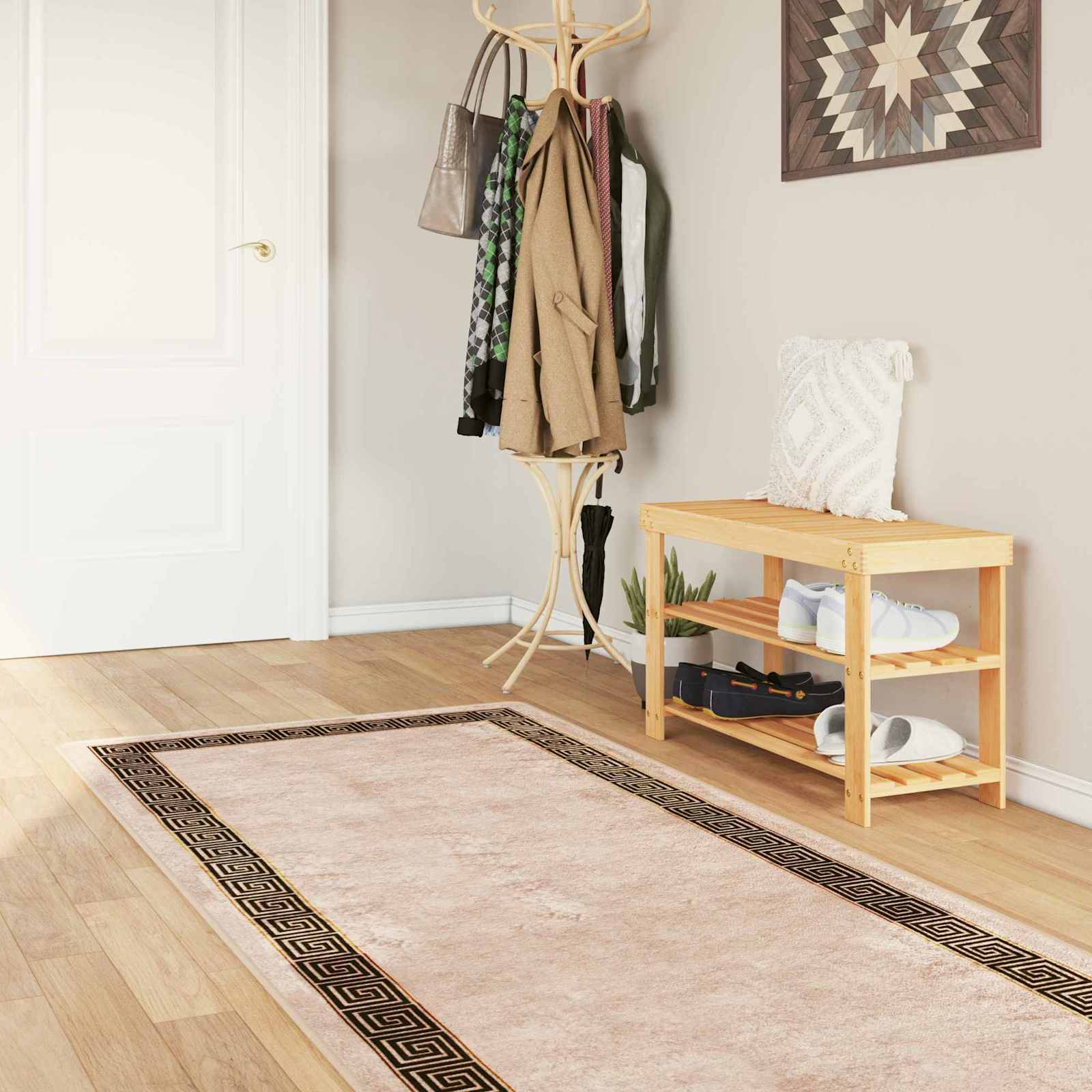 Vloerkleedloper MARSA Zwart 80 x 350 cm Polyester en PVC is nu te koop bij PeponiXL, paradijselijk wonen!