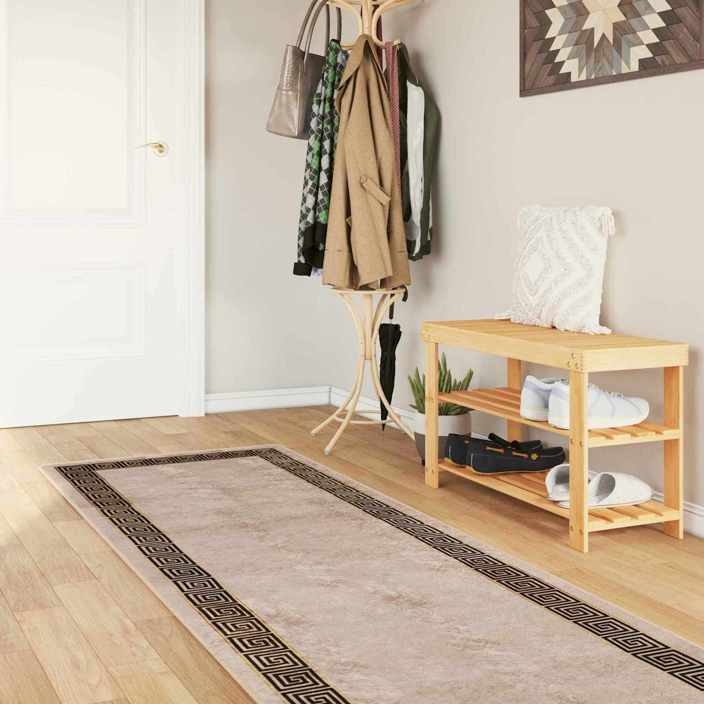 Vloerkleedloper MARSA Zwart 80 x 400 cm Polyester en PVC is nu te koop bij PeponiXL, paradijselijk wonen!