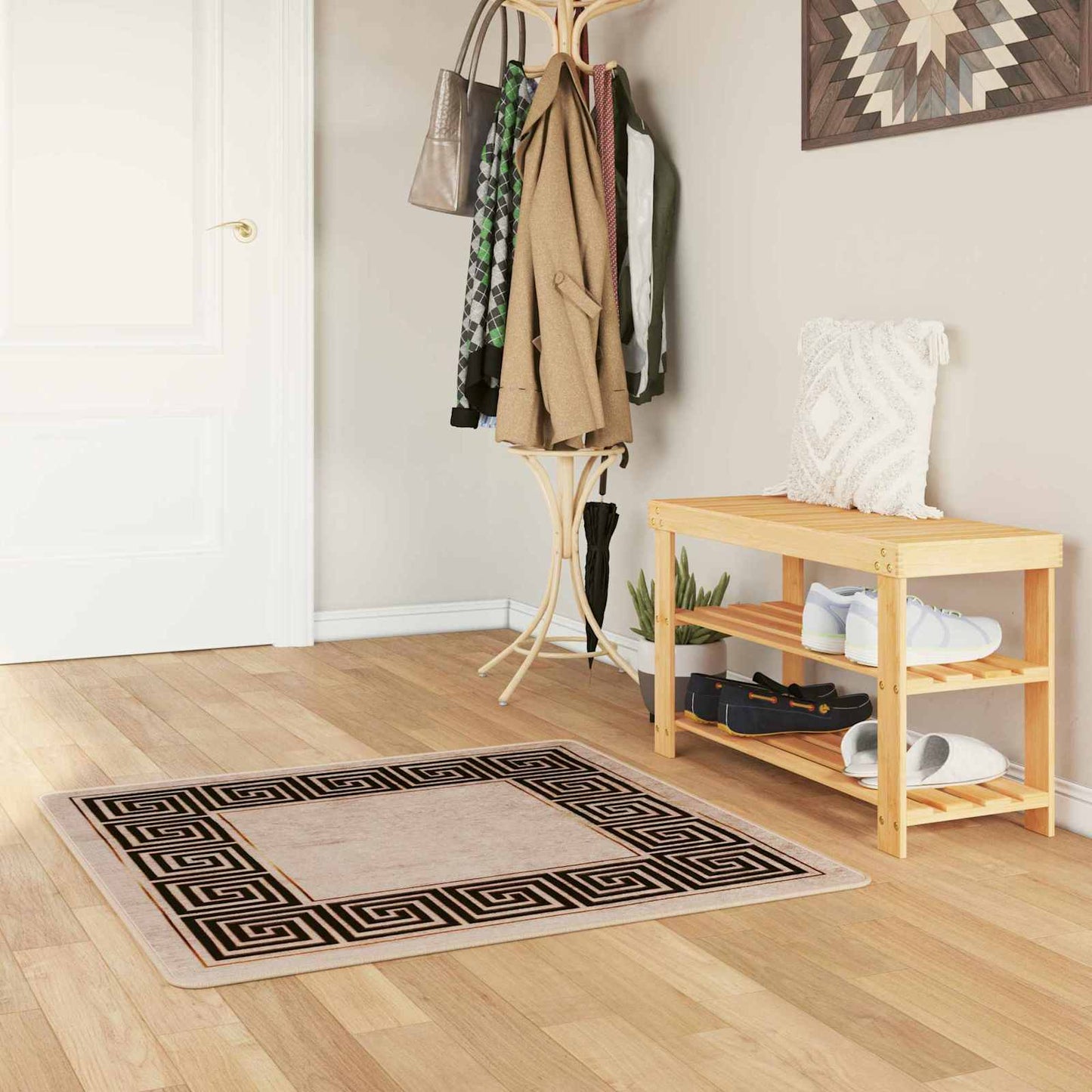 Vloerkleedloper MARSA Zwart 100 x 100 cm Polyester en PVC is nu te koop bij PeponiXL, paradijselijk wonen!