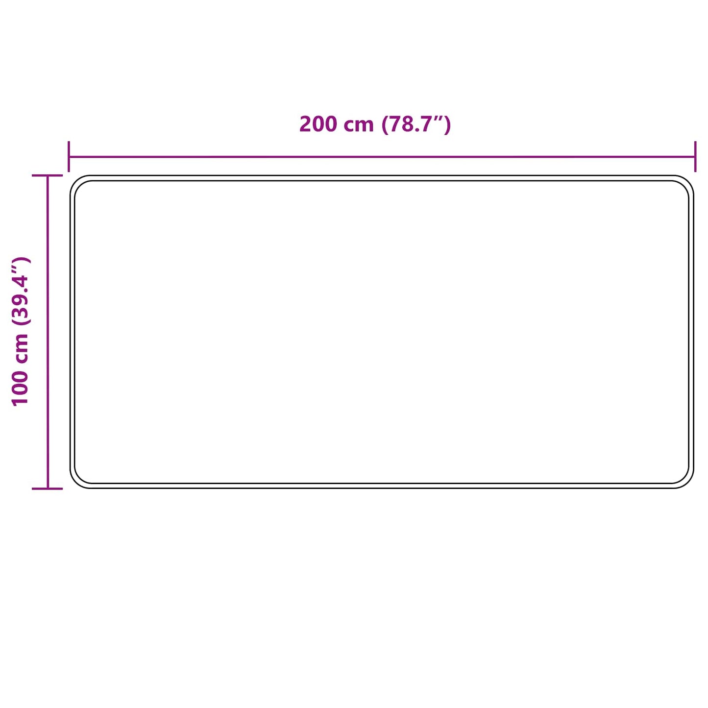 Vloerkleedloper MARSA Zwart 100 x 200 cm Polyester en PVC is nu te koop bij PeponiXL, paradijselijk wonen!