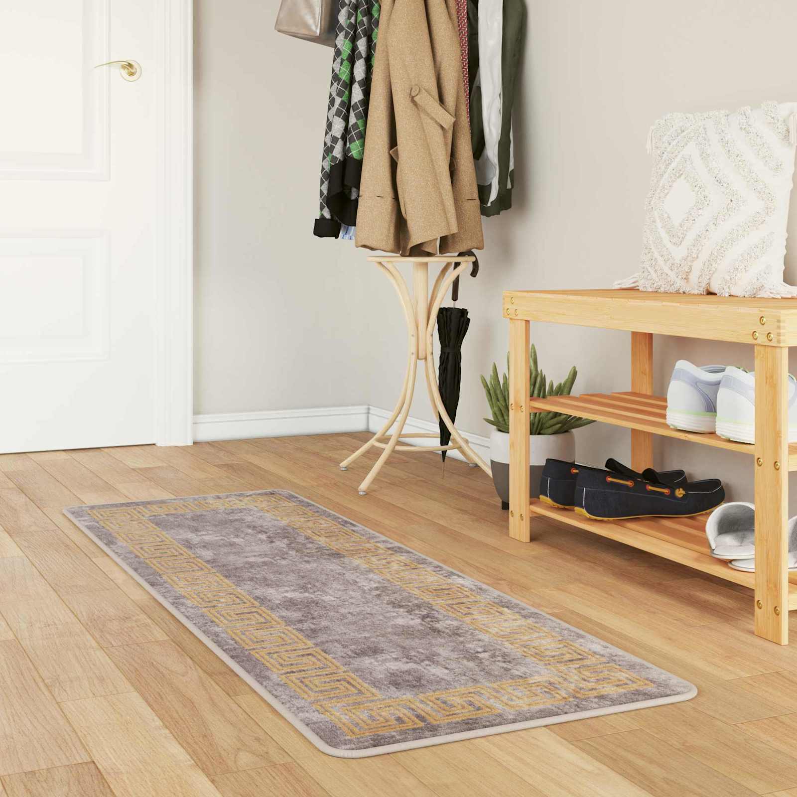 Vloerkleedloper MARSA Grijs 50 x 100 cm Polyester en PVC is nu te koop bij PeponiXL, paradijselijk wonen!