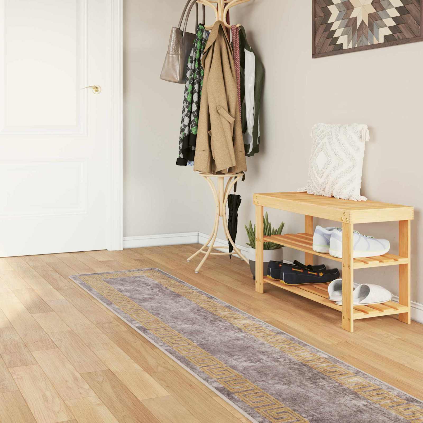 Vloerkleedloper MARSA Grijs 50 x 450 cm Polyester en PVC is nu te koop bij PeponiXL, paradijselijk wonen!
