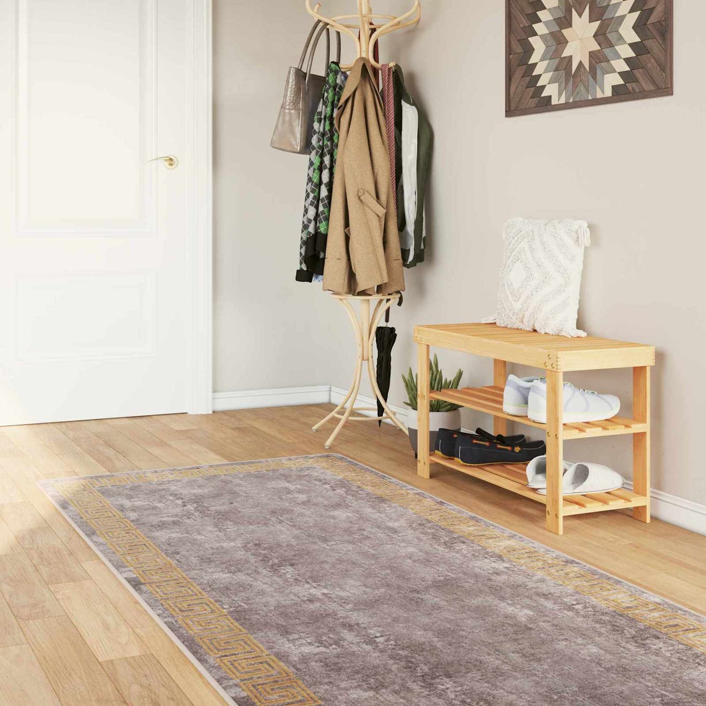 Vloerkleedloper MARSA Grijs 80 x 350 cm Polyester en PVC is nu te koop bij PeponiXL, paradijselijk wonen!