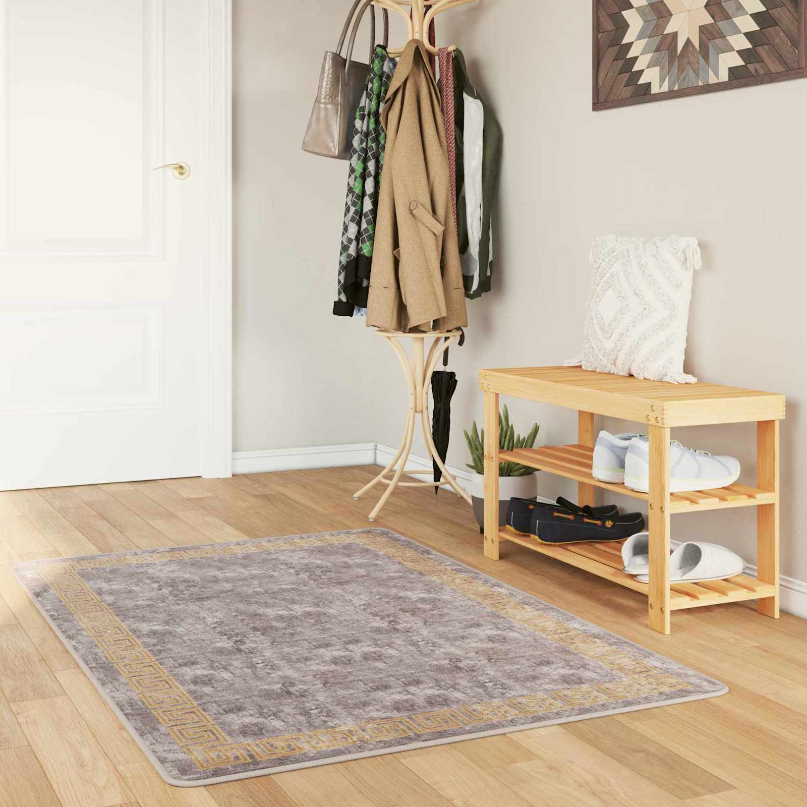 Vloerkleedloper MARSA Grijs 100 x 200 cm Polyester en PVC is nu te koop bij PeponiXL, paradijselijk wonen!