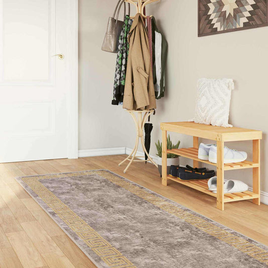 Vloerkleedloper MARSA Grijs 100 x 450 cm Polyester en PVC is nu te koop bij PeponiXL, paradijselijk wonen!