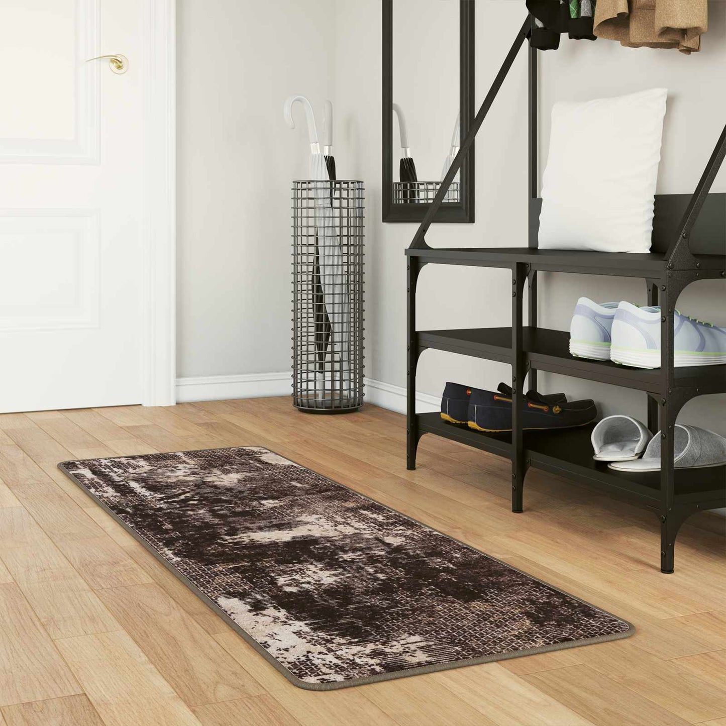 Vloerkleedloper MARSA Zwart 50 x 100 cm Polyester en PVC is nu te koop bij PeponiXL, paradijselijk wonen!