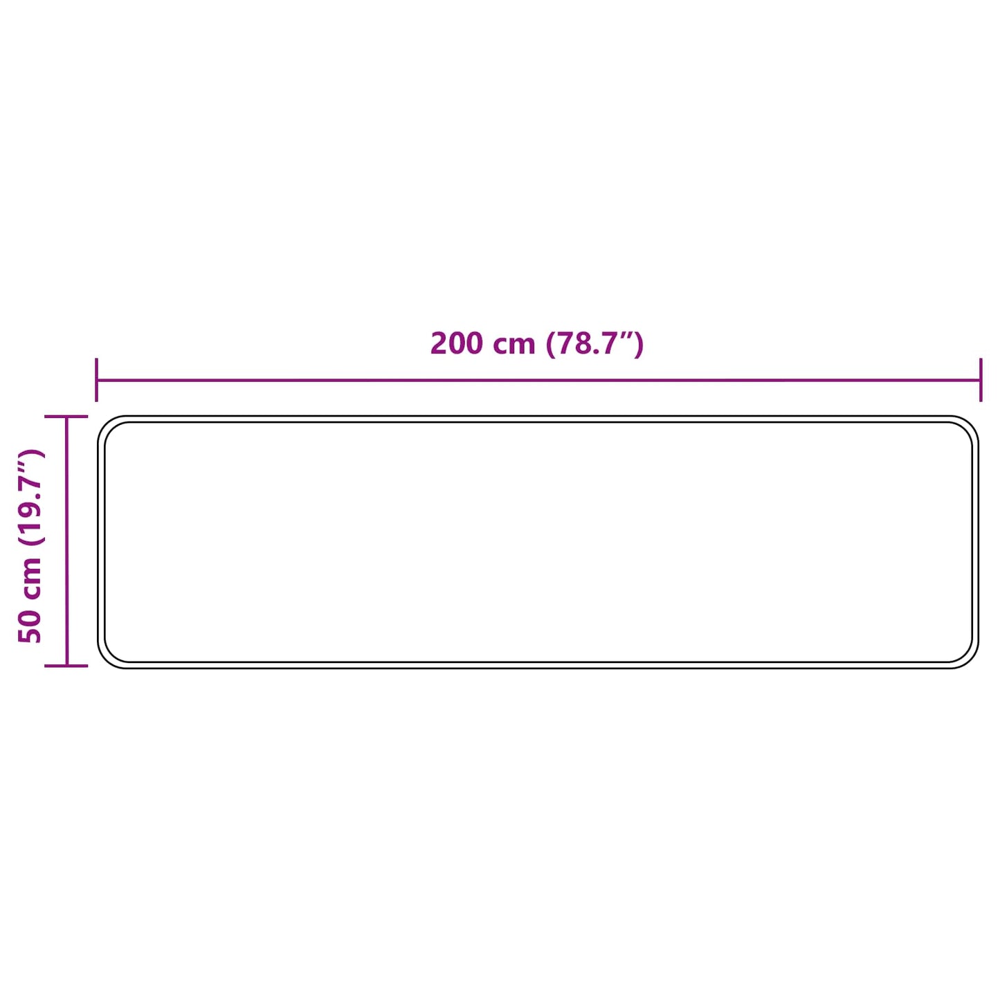 Vloerkleedloper MARSA Zwart 50 x 200 cm Polyester en PVC is nu te koop bij PeponiXL, paradijselijk wonen!