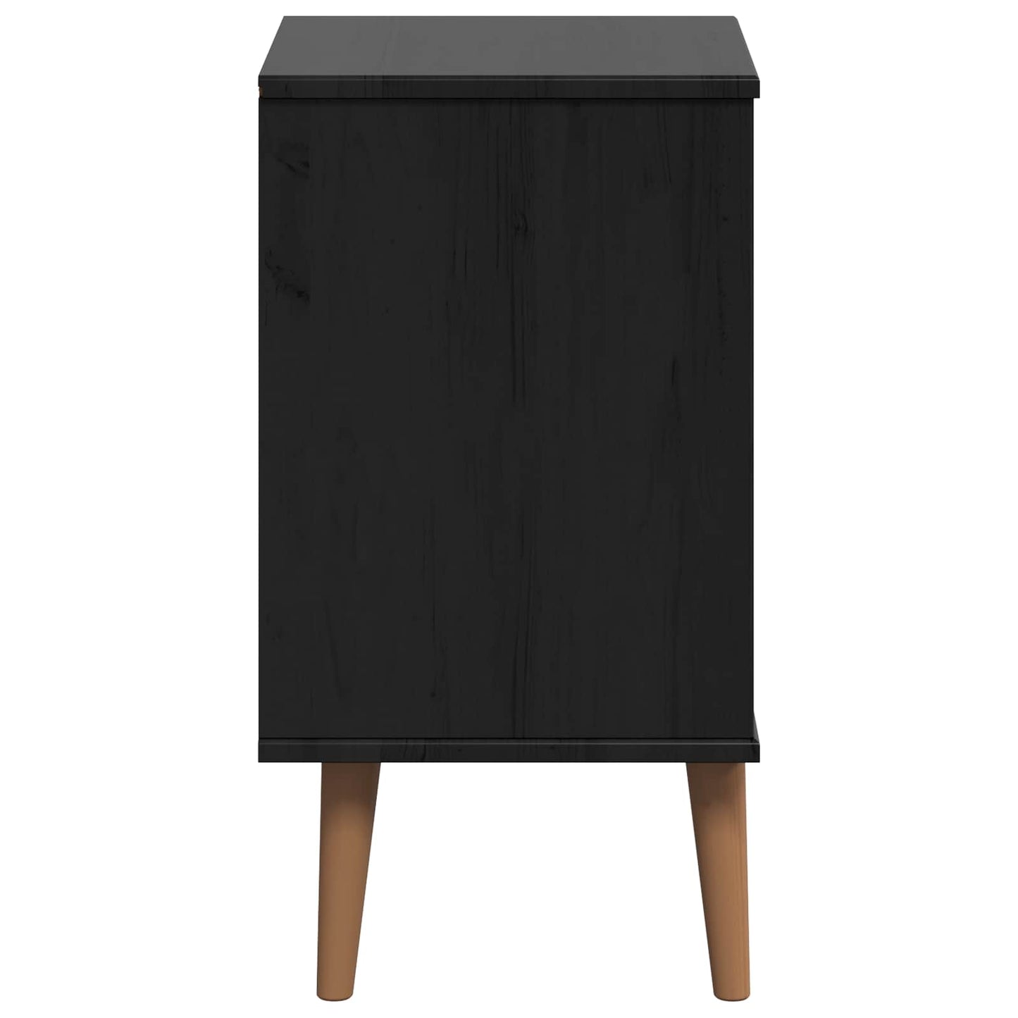 Nachtkastje met lade Zwart 40 x 35 x 65 cm Massief grenenhout is nu te koop bij PeponiXL, paradijselijk wonen!