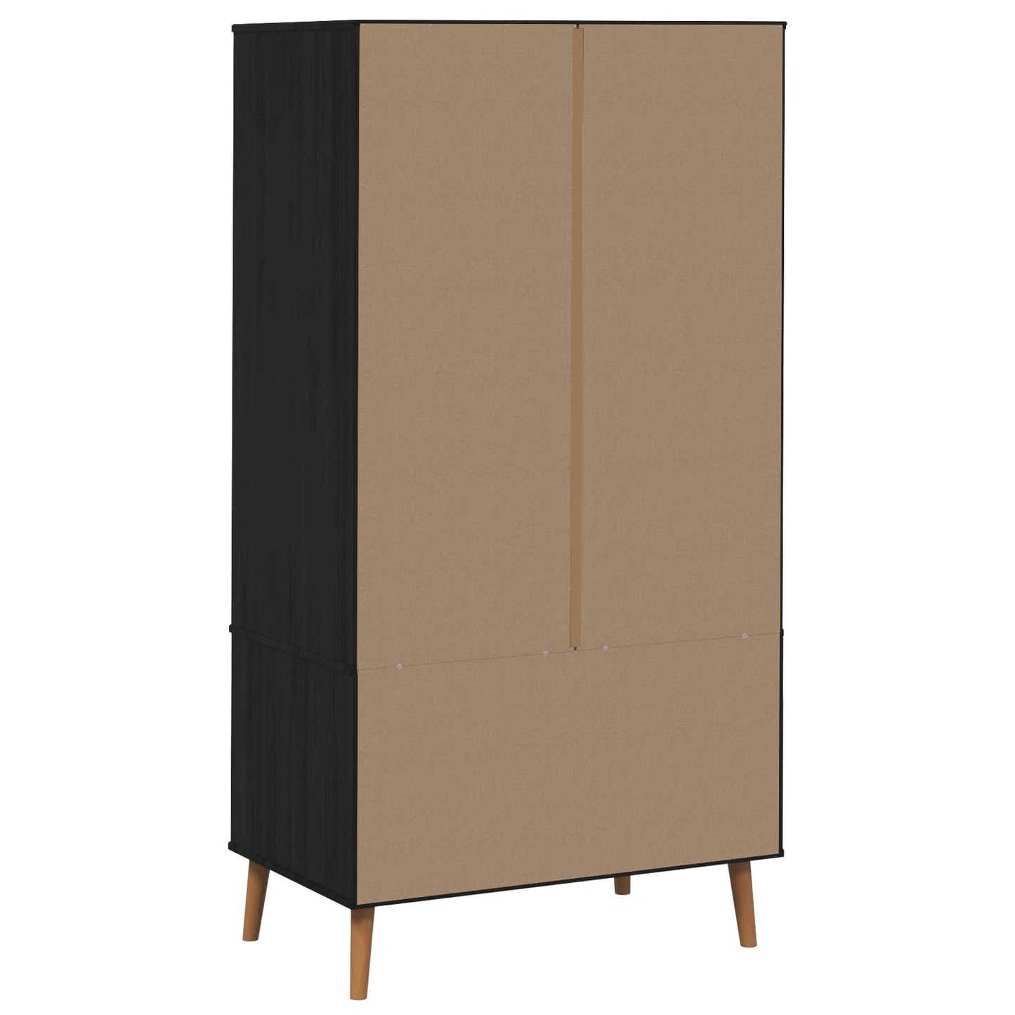 Kledingkast MOLDE Zwart 90 x 55 x 175 cm Massief grenenhout is nu te koop bij PeponiXL, paradijselijk wonen!