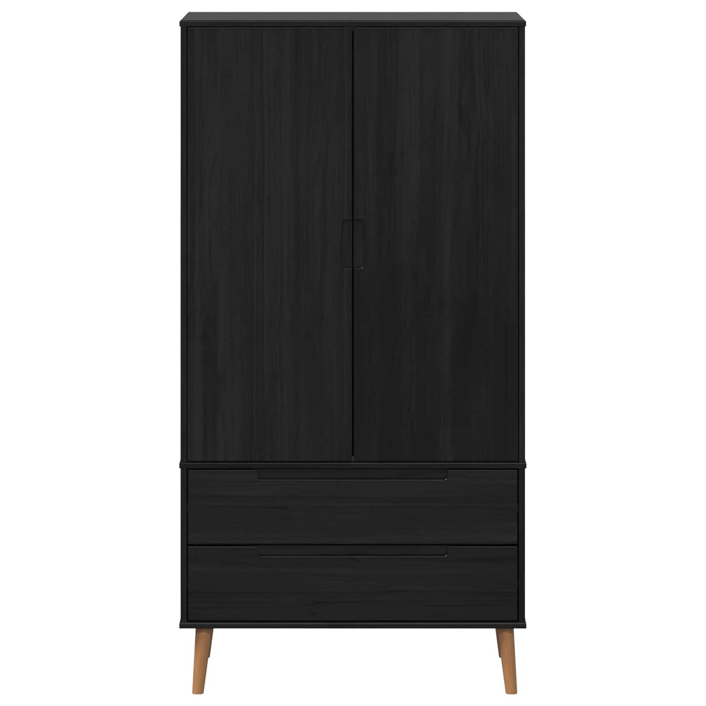 Kledingkast MOLDE Zwart 90 x 55 x 175 cm Massief grenenhout is nu te koop bij PeponiXL, paradijselijk wonen!