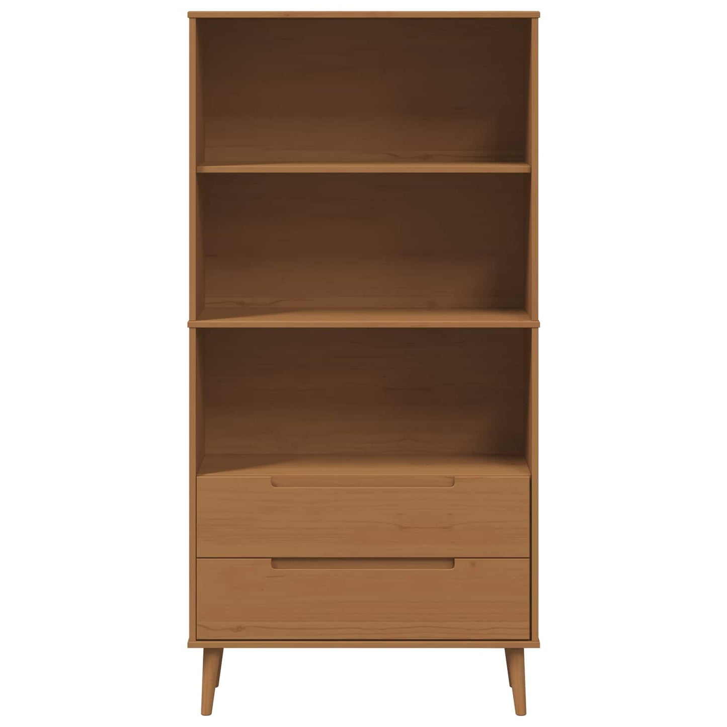 Boekenkast MOLDE 85 x 35 x 170,5 cm Massief grenenhout Caramel is nu te koop bij PeponiXL, paradijselijk wonen!