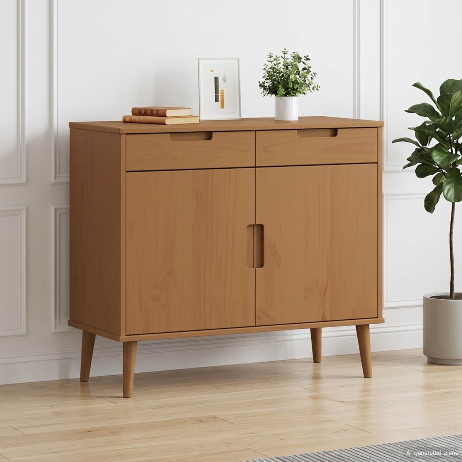 Dressoir MOLDE Caramel 90 x 40 x 80 cm is nu te koop bij PeponiXL, paradijselijk wonen!