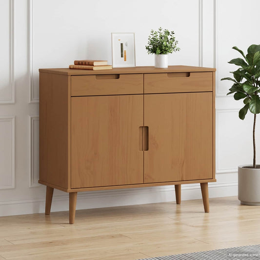 Dressoir MOLDE Caramel 90 x 40 x 80 cm is nu te koop bij PeponiXL, paradijselijk wonen!