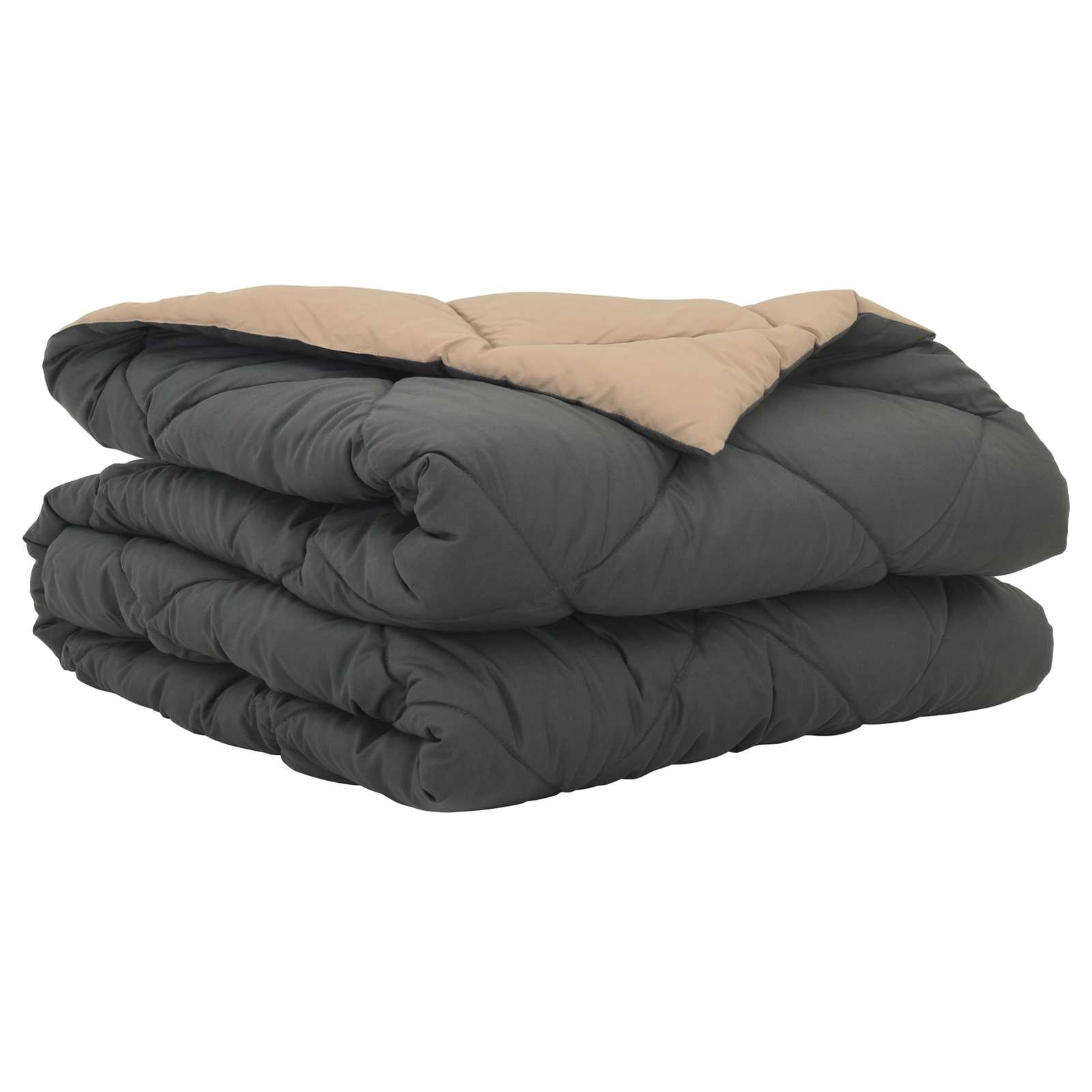 Zomerdekbed Antraciet en Taupe 200 x 140 cm Microfiber is nu te koop bij PeponiXL, paradijselijk wonen!