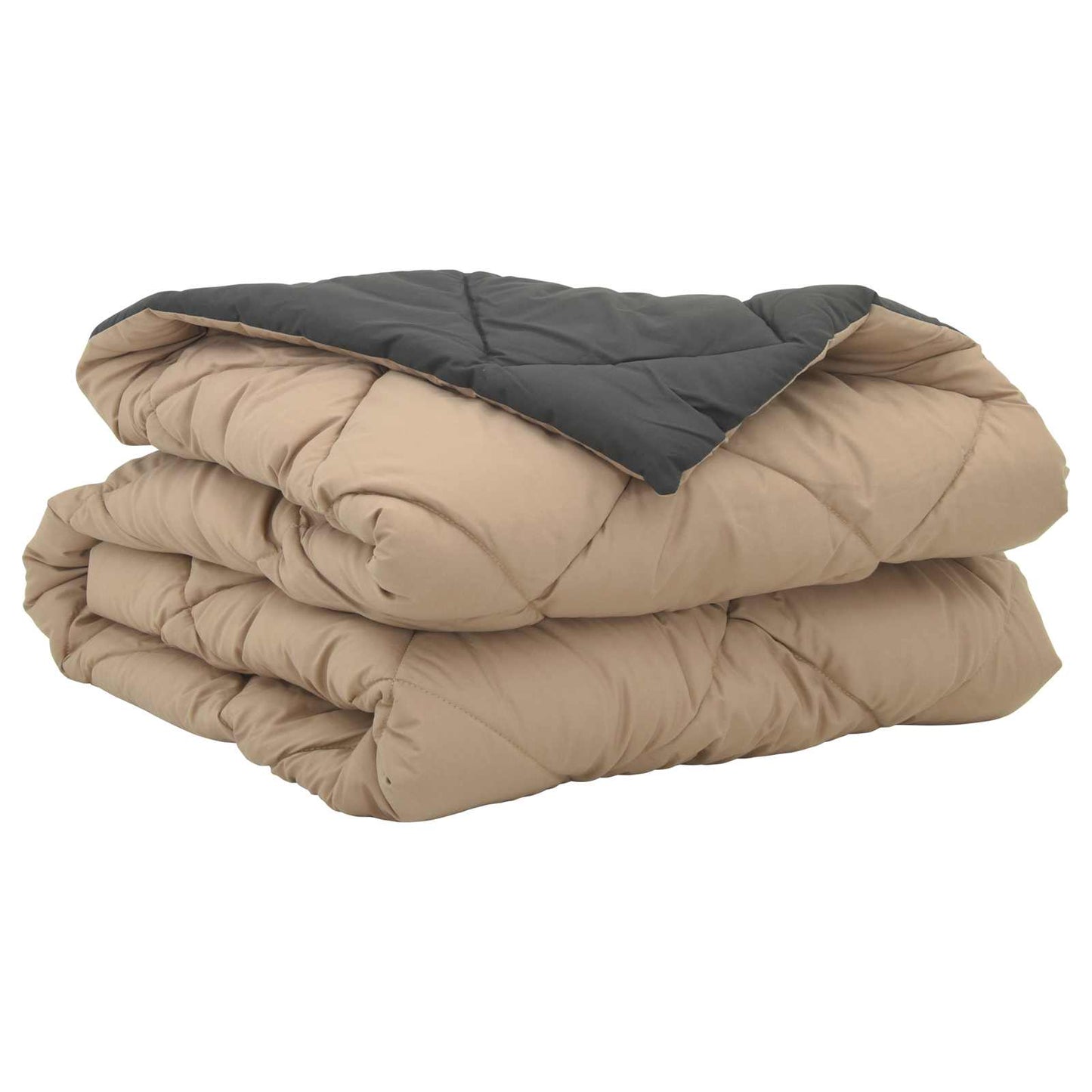 Zomerdekbed Antraciet en Taupe 200 x 140 cm Microfiber is nu te koop bij PeponiXL, paradijselijk wonen!