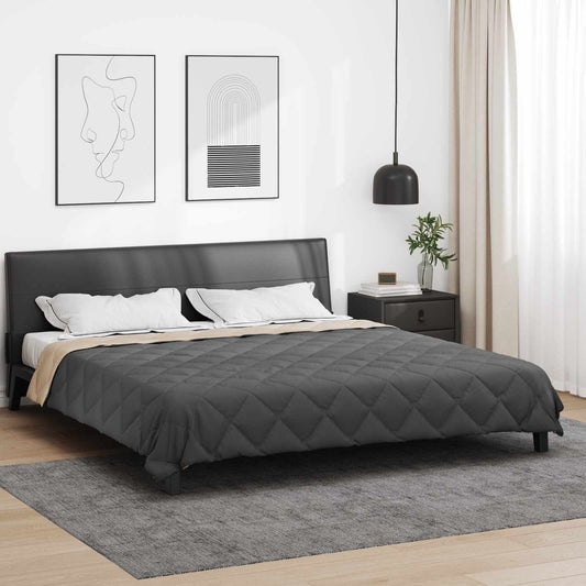 Zomerdekbed Antraciet en Taupe 200 x 200 cm Microfiber is nu te koop bij PeponiXL, paradijselijk wonen!