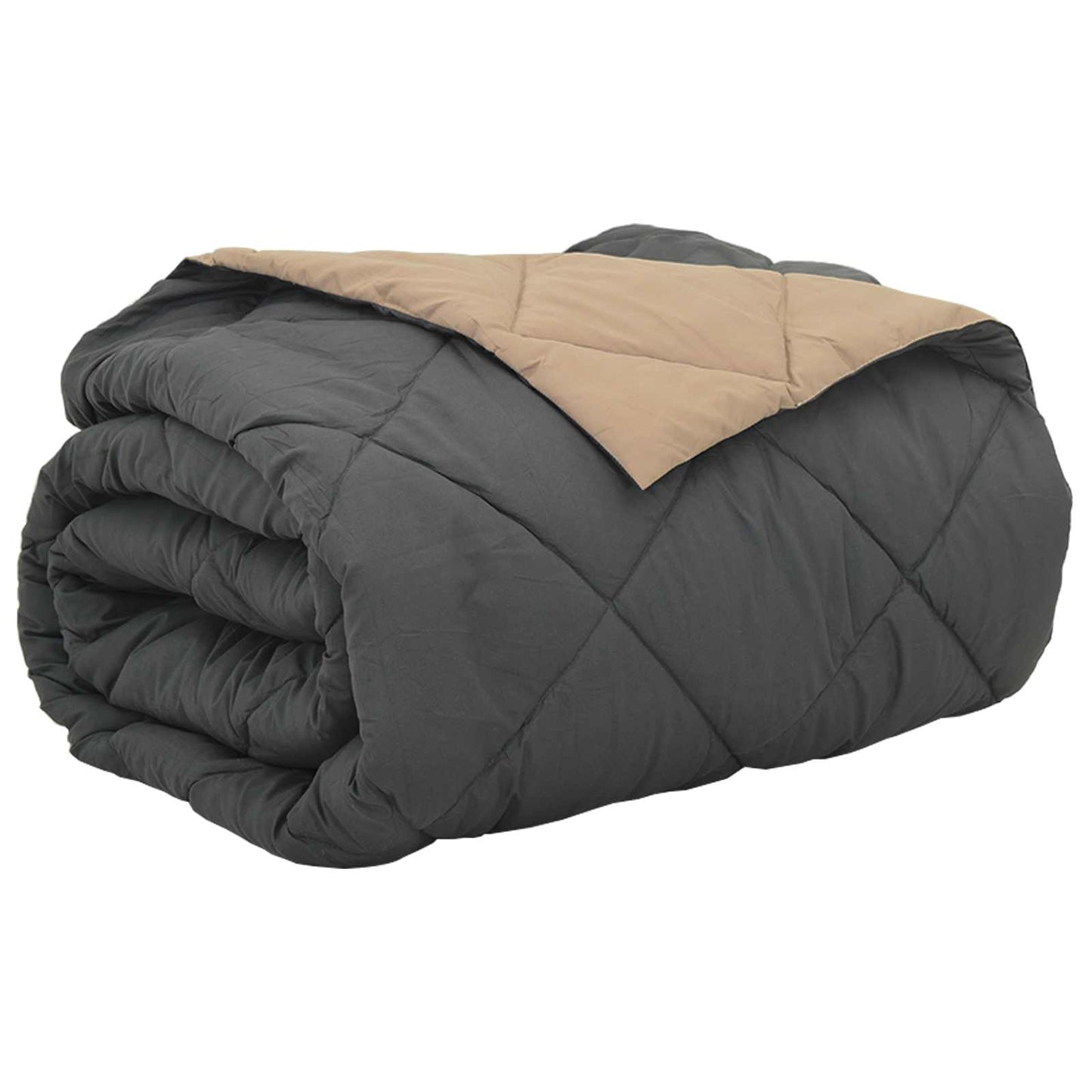 Zomerdekbed Antraciet en Taupe 220 x 260 cm Microfiber is nu te koop bij PeponiXL, paradijselijk wonen!