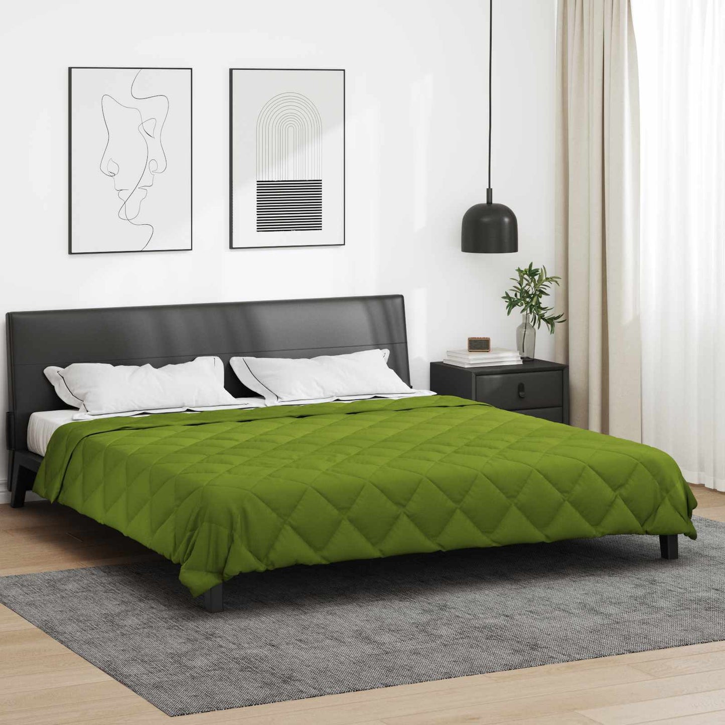 Zomerdekbed Groen 240 x 260 cm Microfiber is nu te koop bij PeponiXL, paradijselijk wonen!